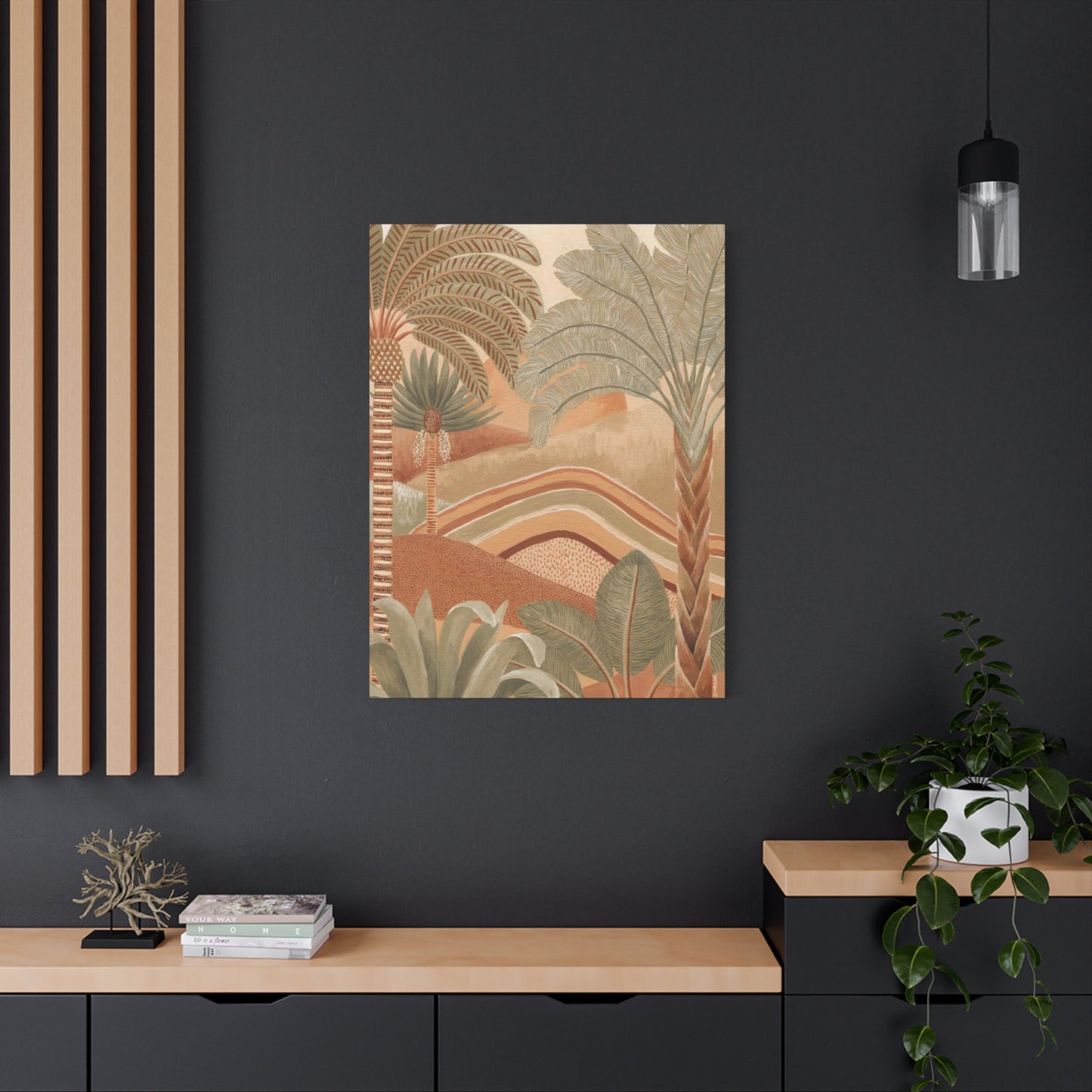 Brown & Green Palm Tree Wall Art & Canvas Prints