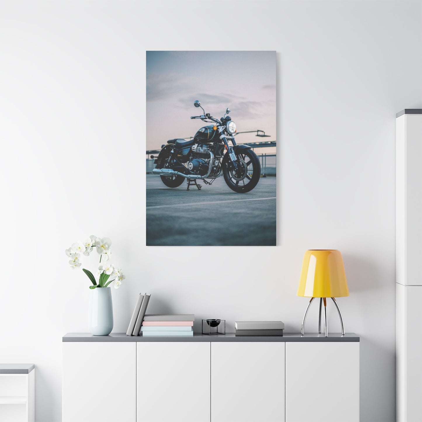 Classic Retro Indian Motorcycle Wall Art & Canvas Prints