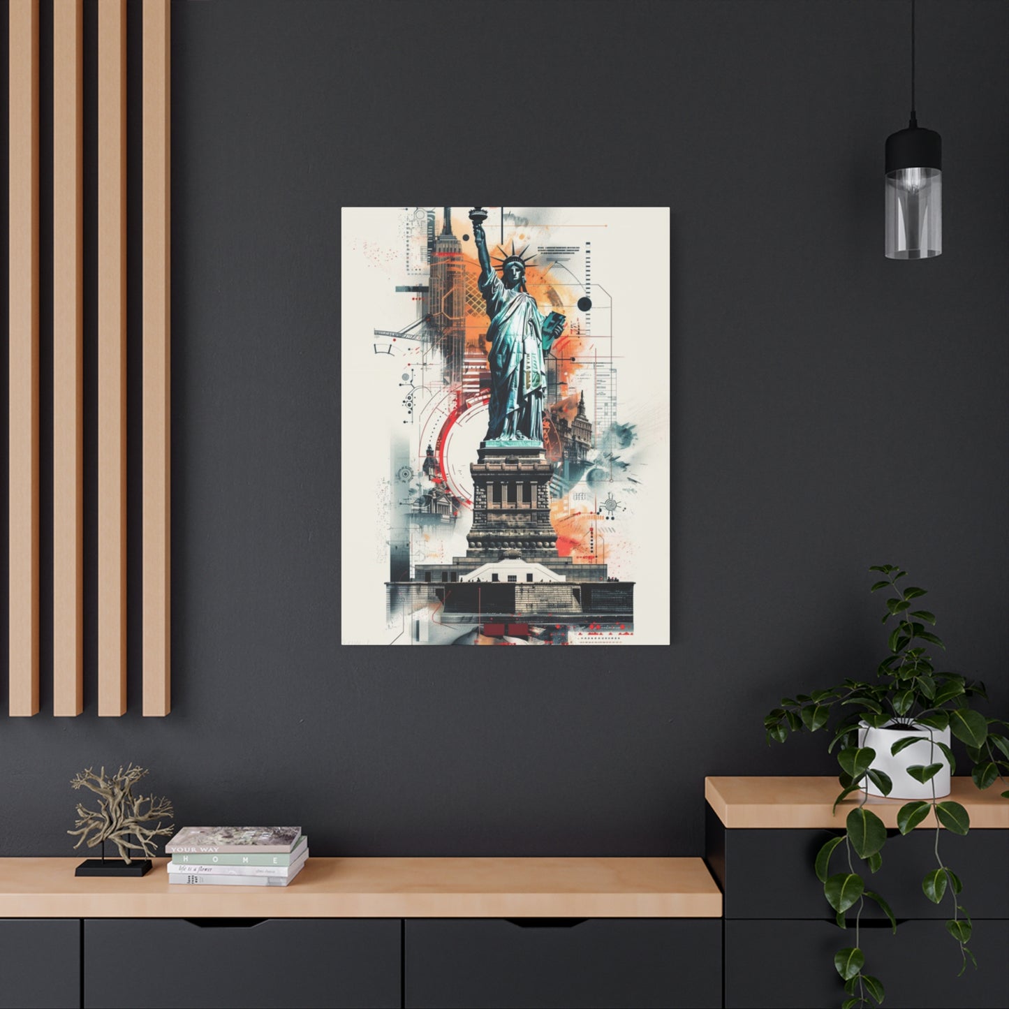 Abstract Poster Of Statue Of Liberty New York City Wall Art & Canvas Prints