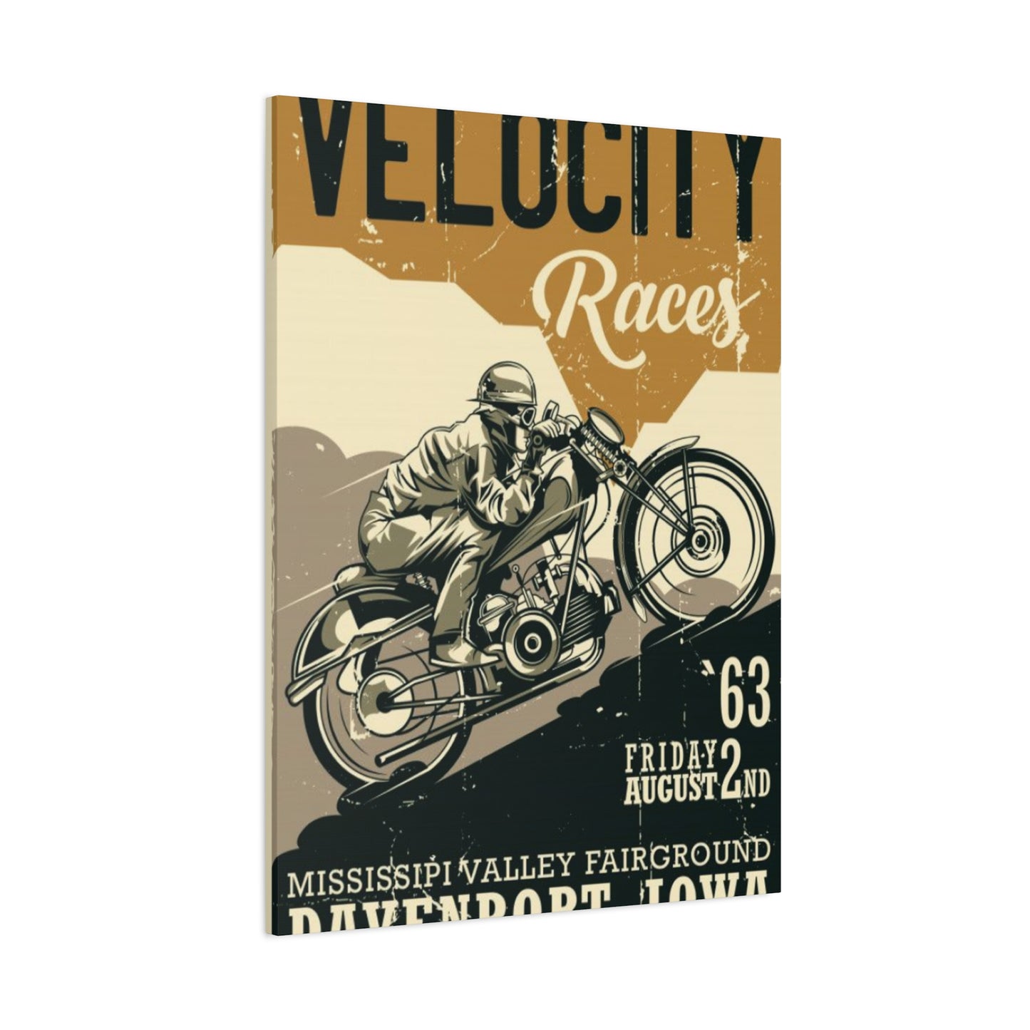 Velocity Races Motorcycle Wall Art & Canvas Prints