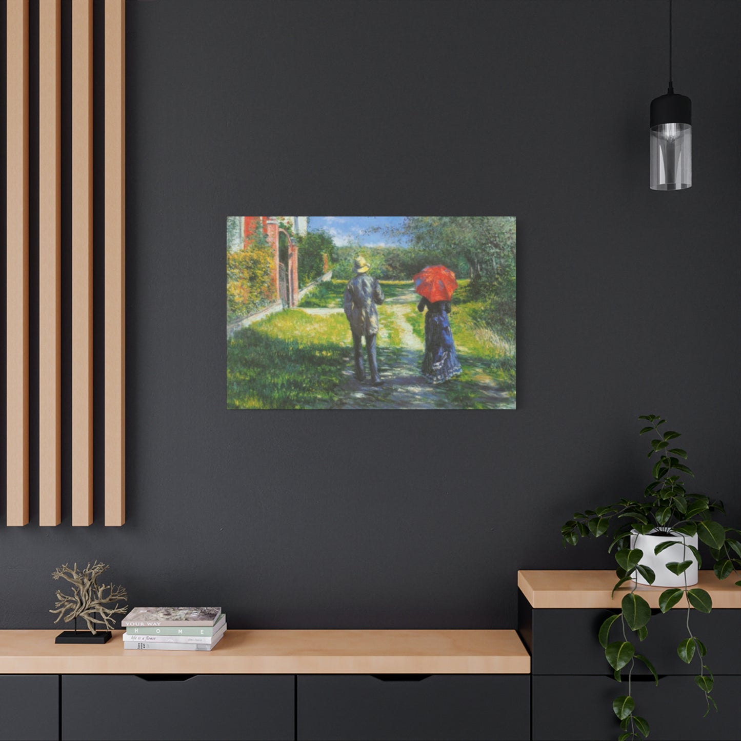 Walking Couple Gustav Painting Wall Art & Canvas Prints