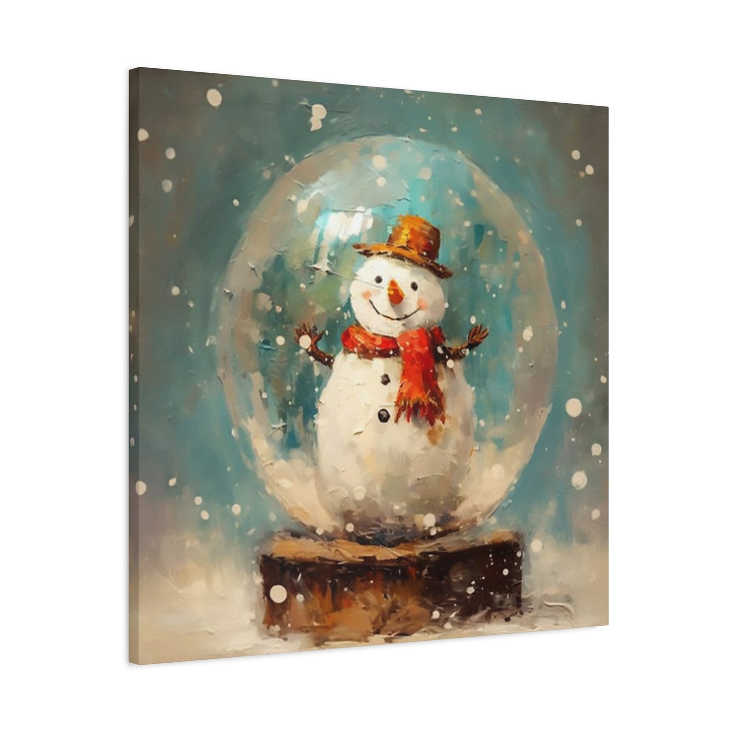 Snowman Snow Globe Wall Art & Canvas Prints