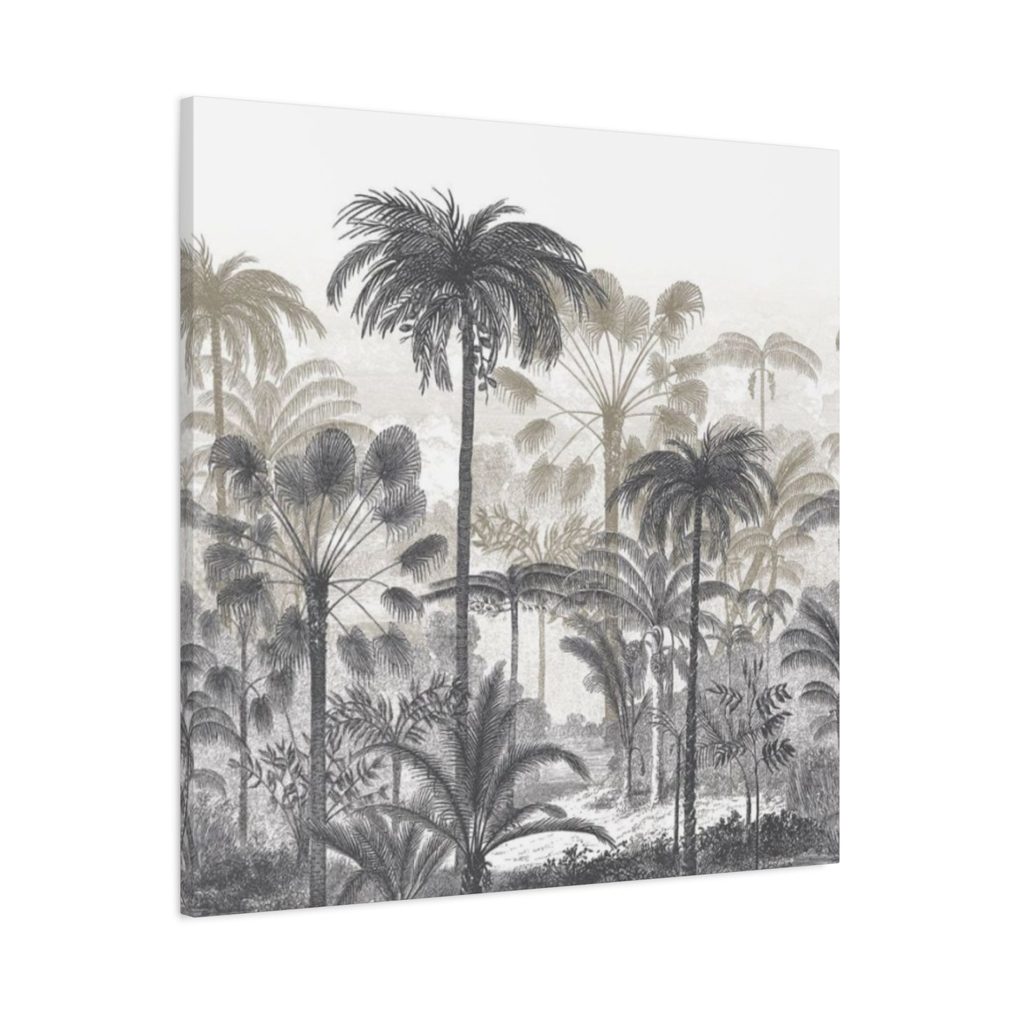 Monochrome Palm Tree Painting Wall Art & Canvas Prints