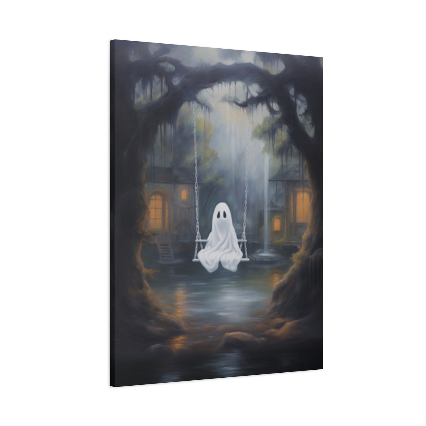 Halloween Scary Swing Painting Wall Art & Canvas Prints