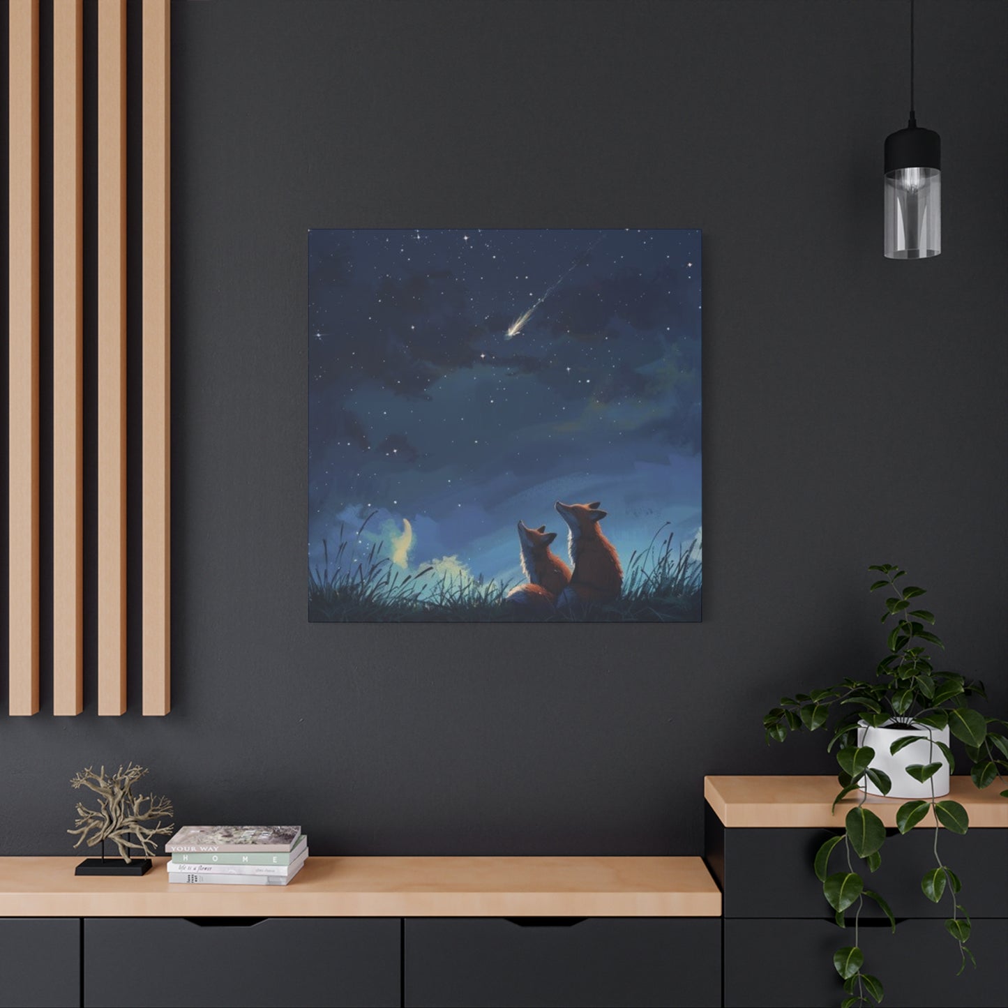 Baby Foxes at Night Wall Art & Canvas Prints