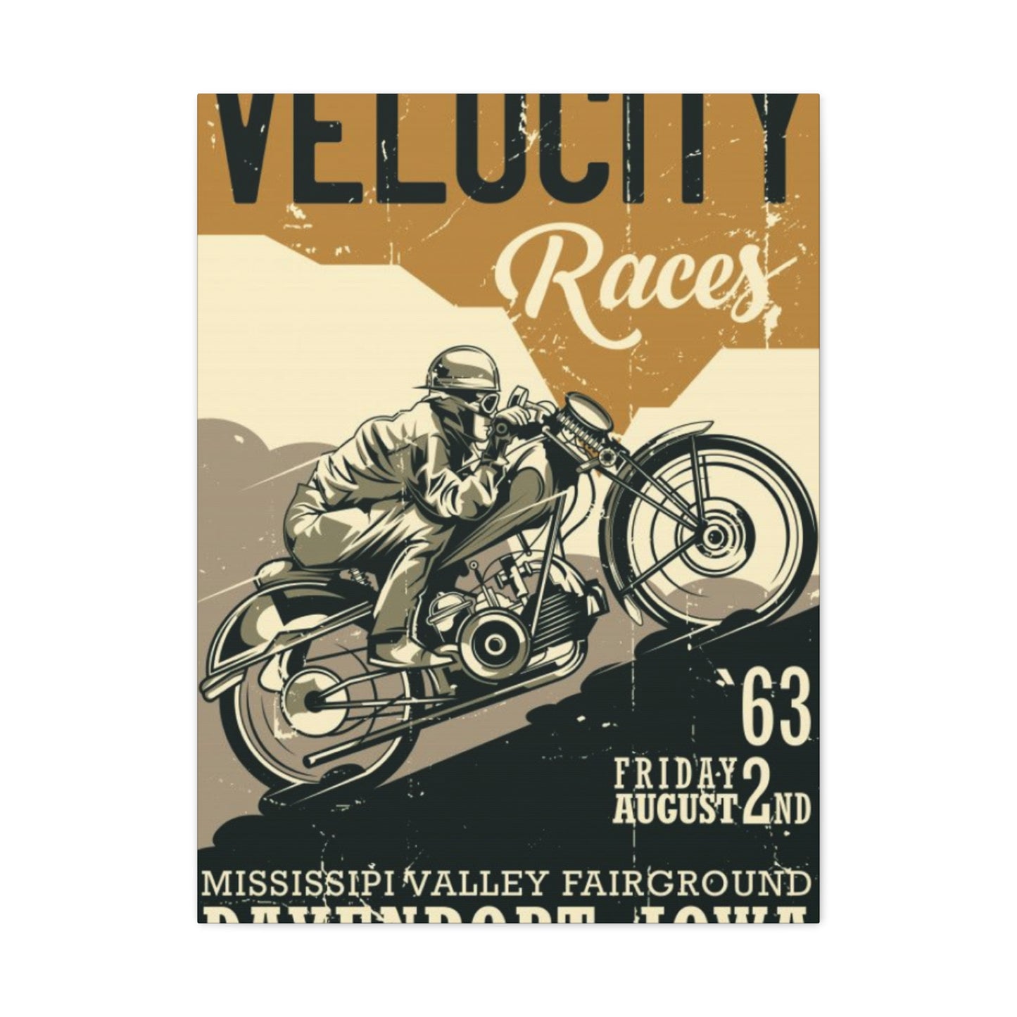 Velocity Races Motorcycle Wall Art & Canvas Prints