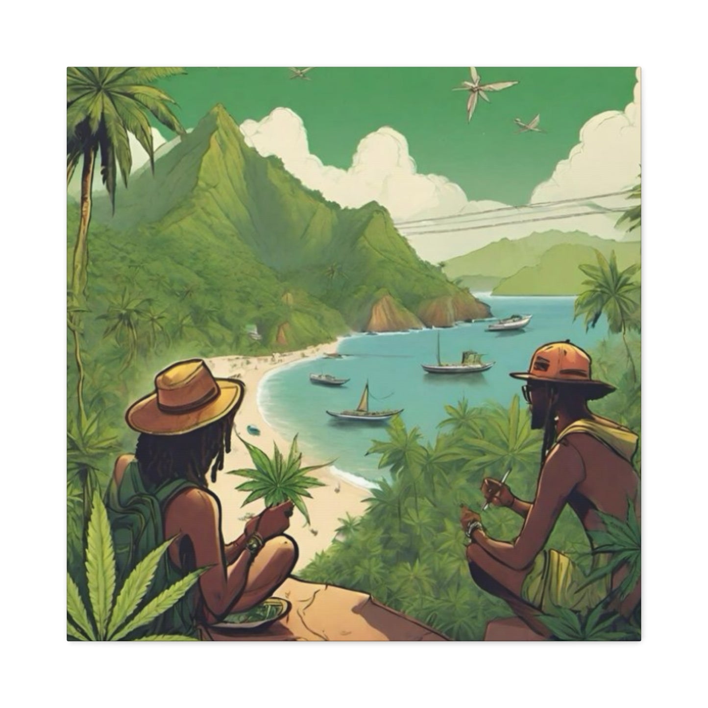 Cannabis Island Marijuana Wall Art & Canvas Prints