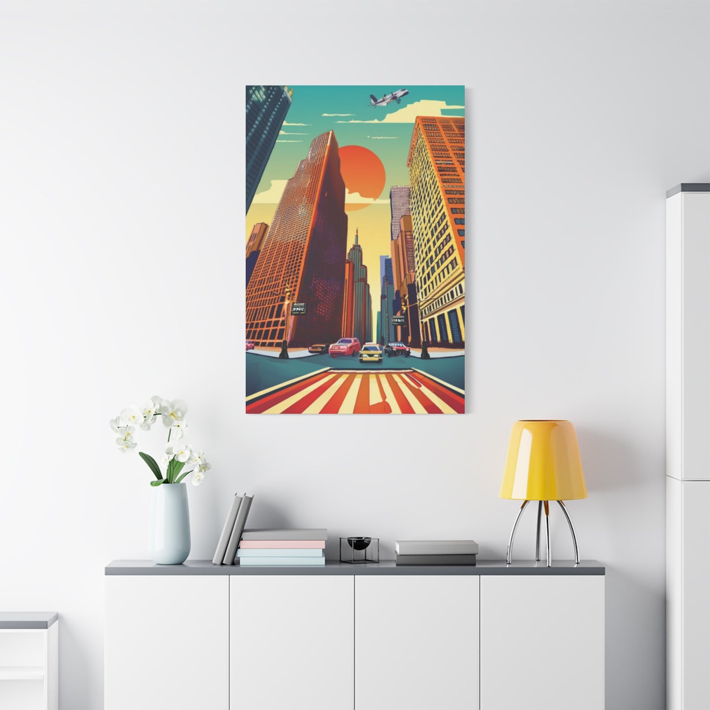 Fish Eye View Of New York Streets Poster NYC Skyline Wall Art & Canvas Prints