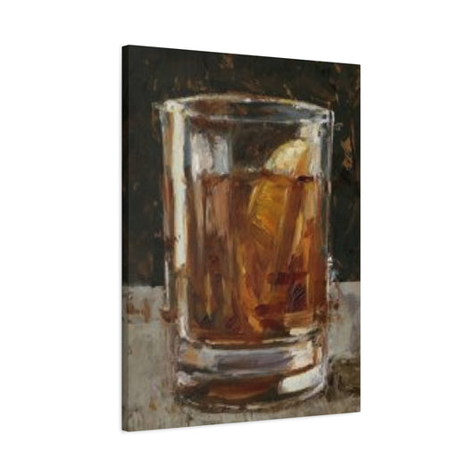 Whiskey Glass Man Cave Decor Wall Art & Canvas Prints