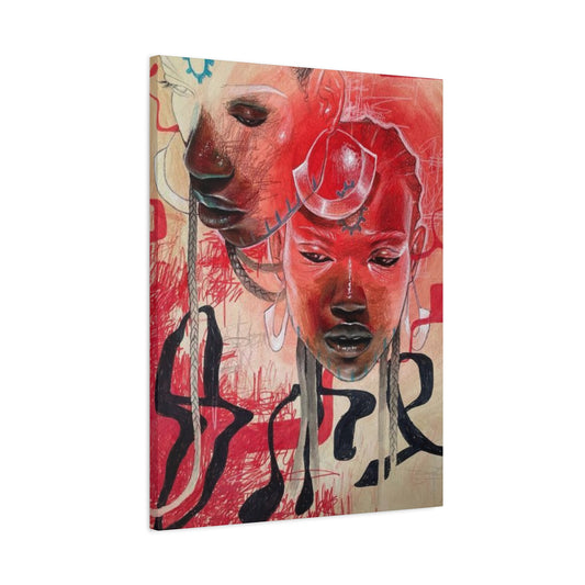 Girls Abstract Painting Mixed Media Wall Art & Canvas Prints