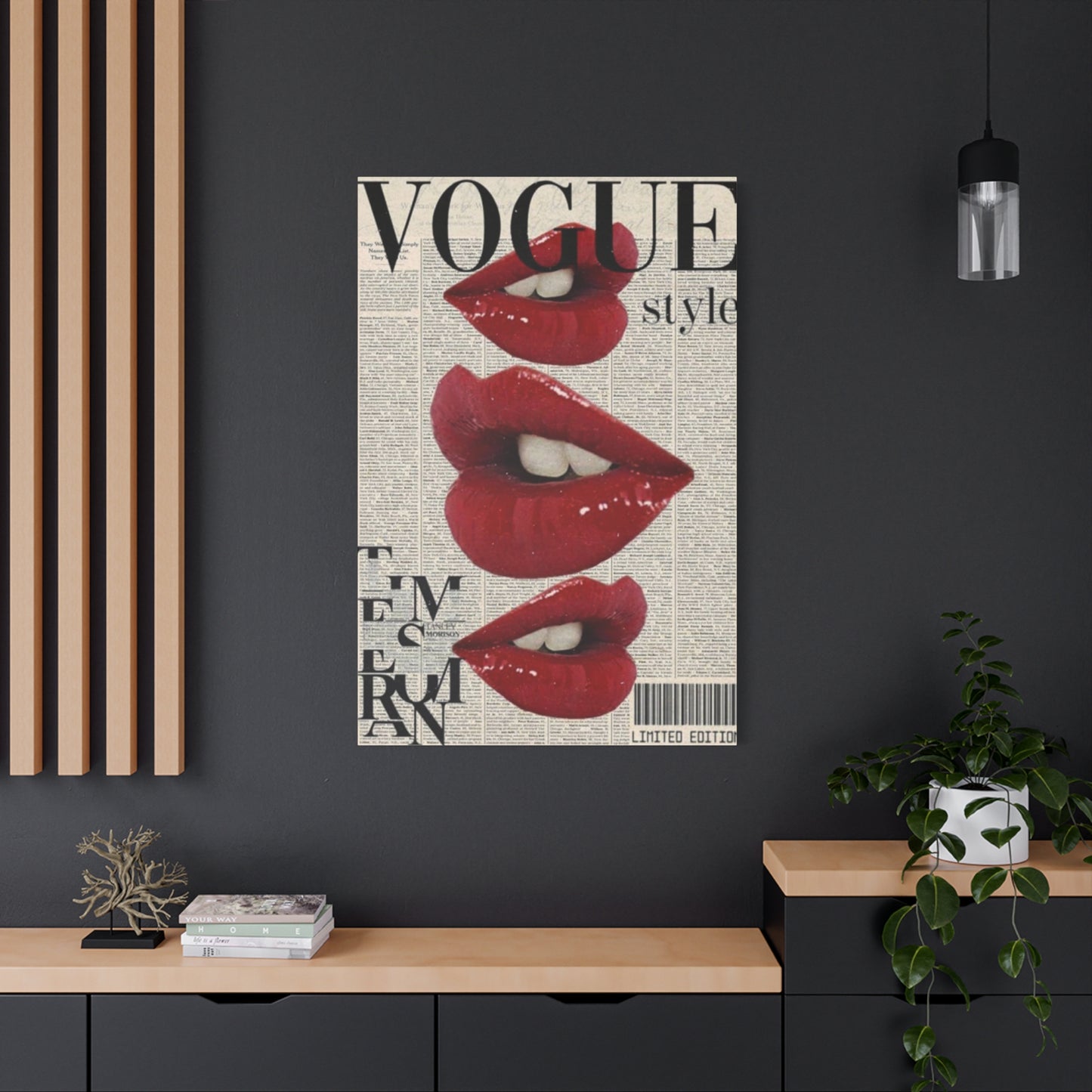 Vogue Lips Modernism Wall Art & Canvas Prints