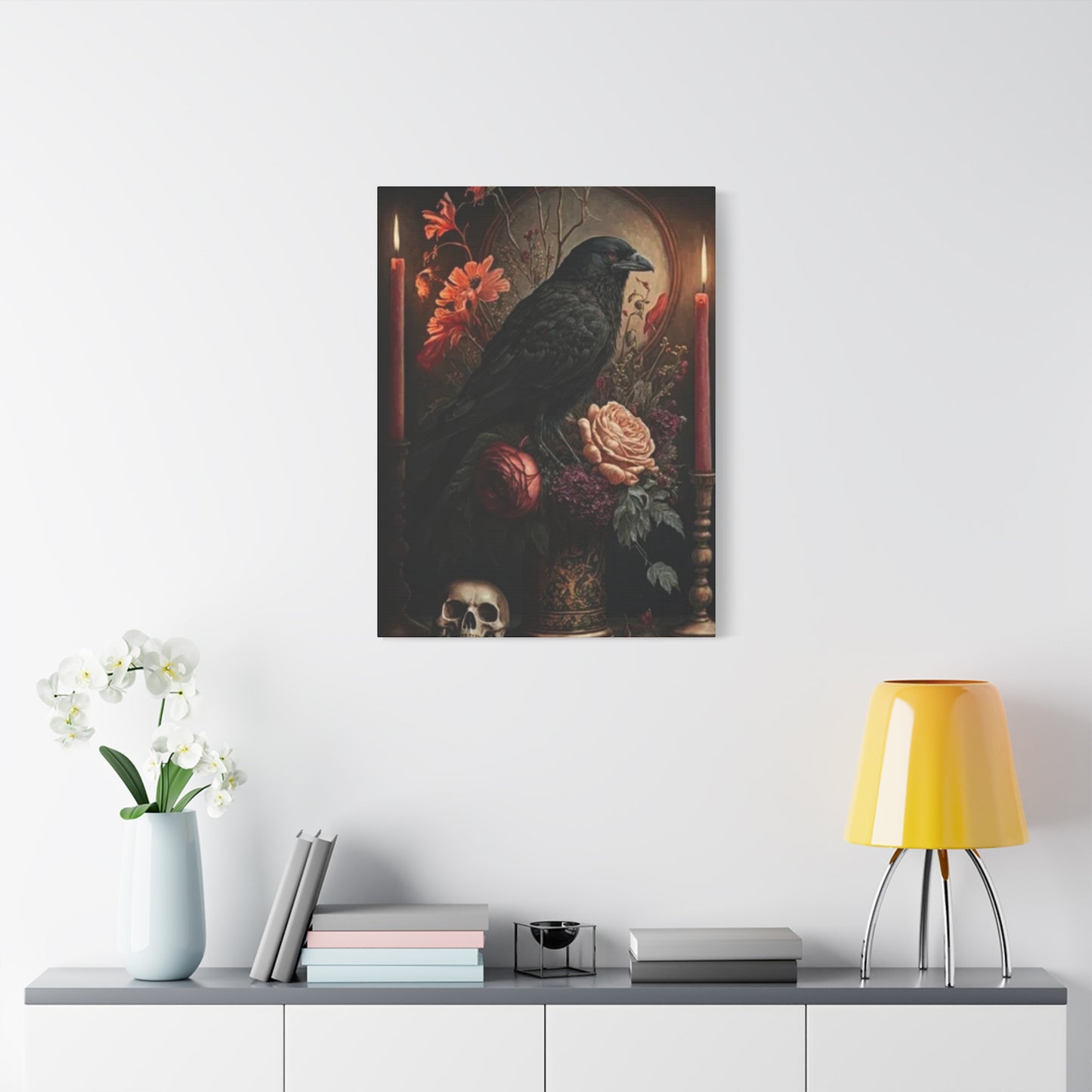 Scary Crow Halloween Wall Art & Canvas Prints