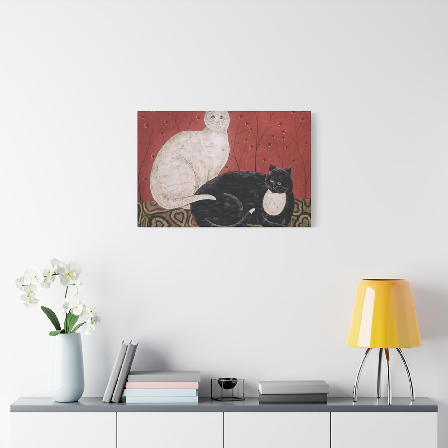 Black & White Cat Kimble Warren Wall Art & Canvas Prints