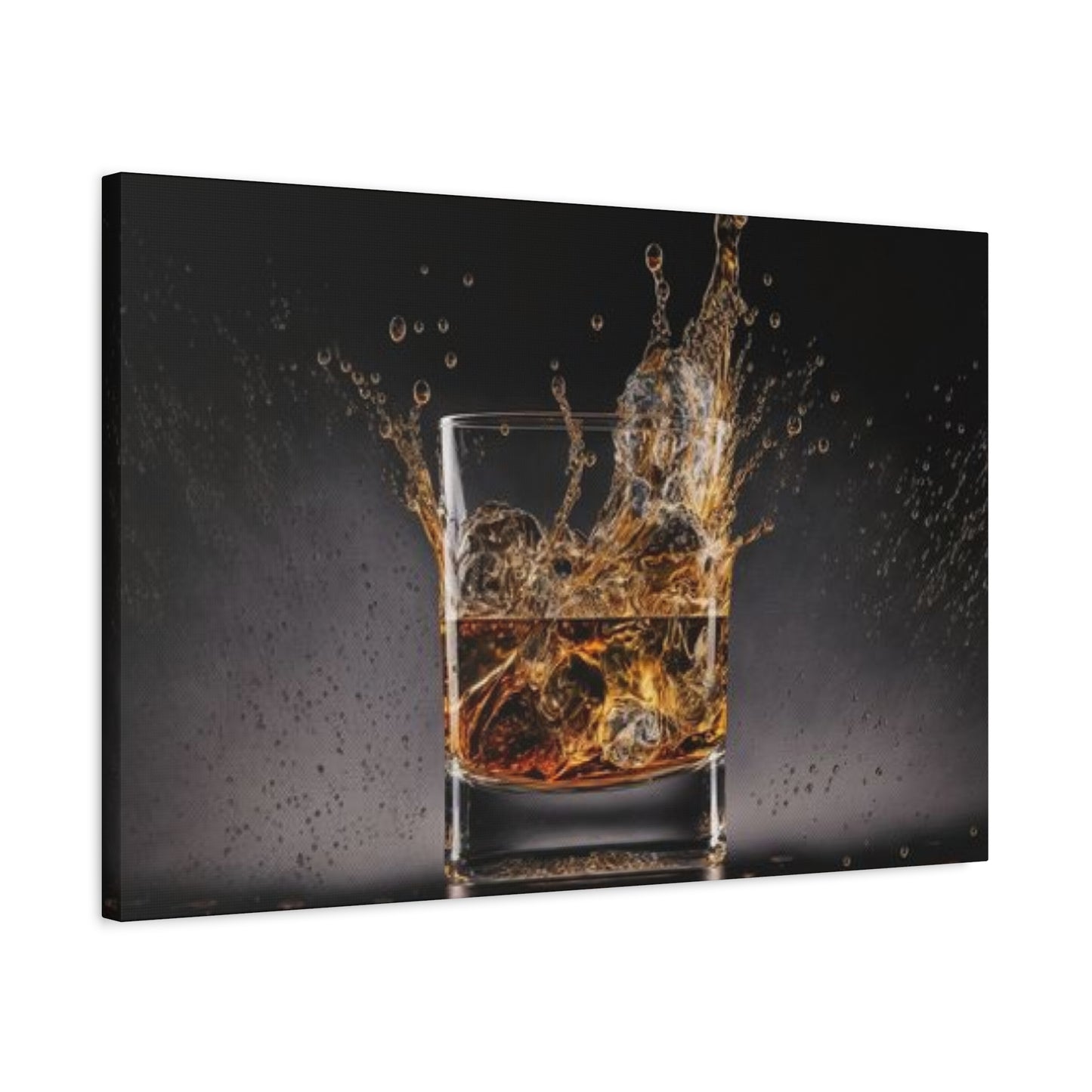 Whiskey Glass Man Cave Decor Wall Art & Canvas Prints