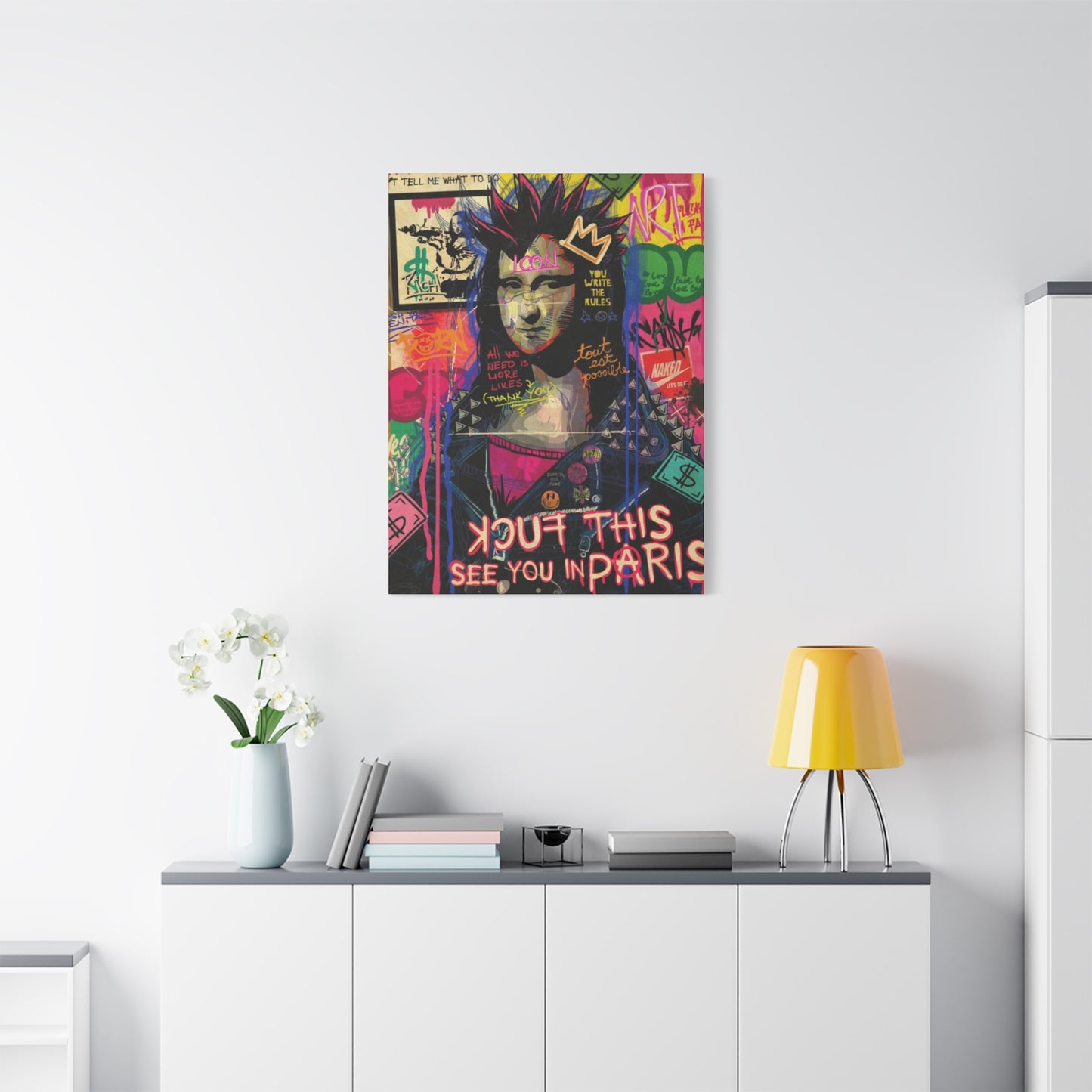 Mona Lisa Abstract Mixed Media Wall Art & Canvas Prints