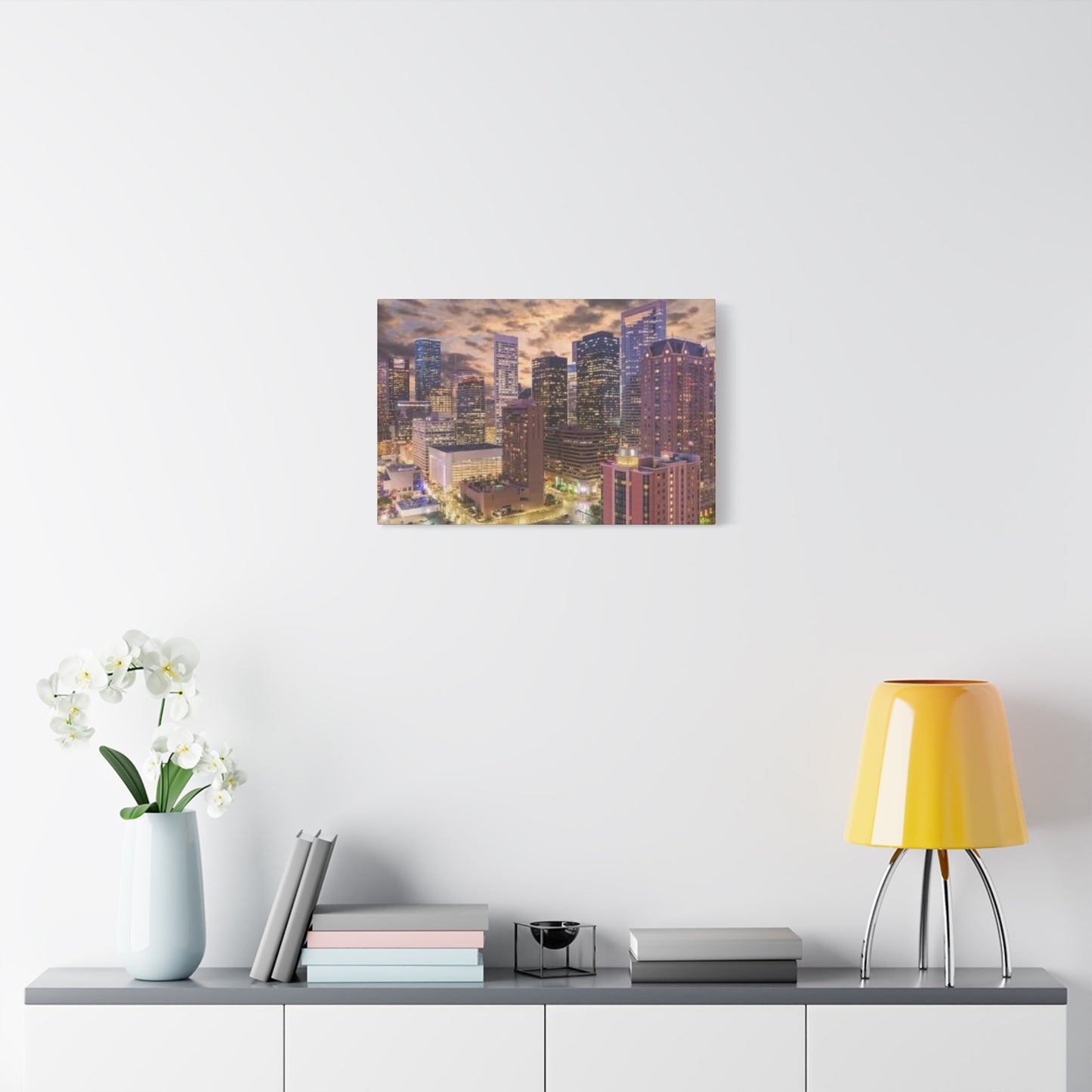 Beautiful Evening Houston Skylines Wall Art & Canvas Prints