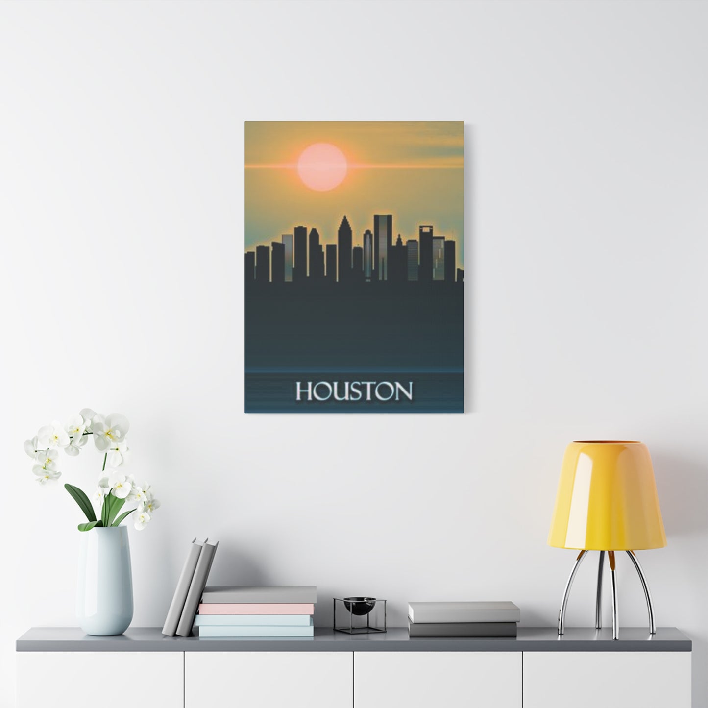 Aesthetic Sunset Houston Skyline Wall Art & Canvas Prints