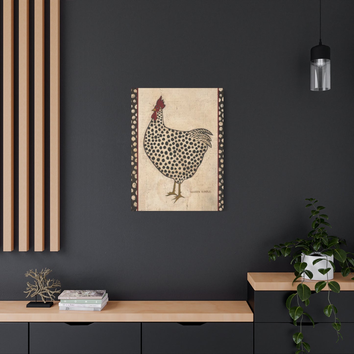 Chicken Drawing Kimble Warren Wall Art & Canvas Prints