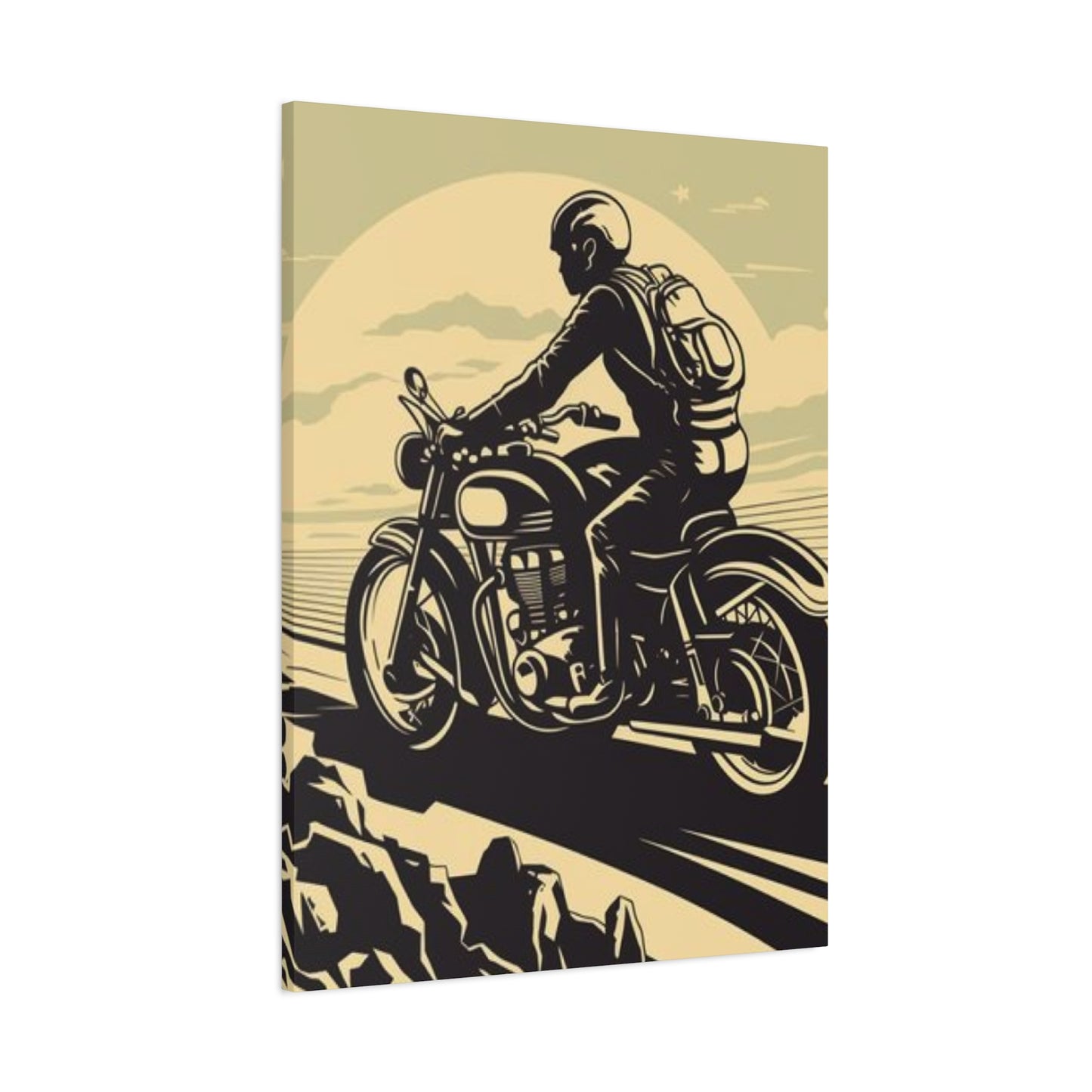 Bike Riding Poster Motorcycle Wall Art & Canvas Prints