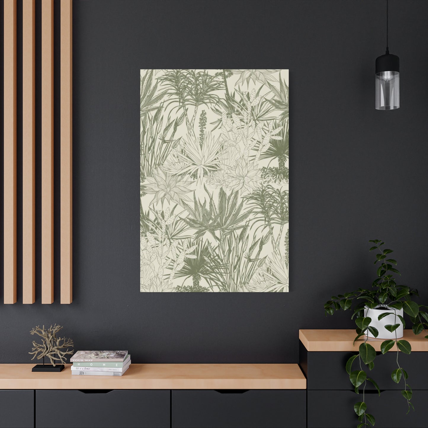 Shades Of Olive Green Plant Leaves Wall Art & Canvas Prints