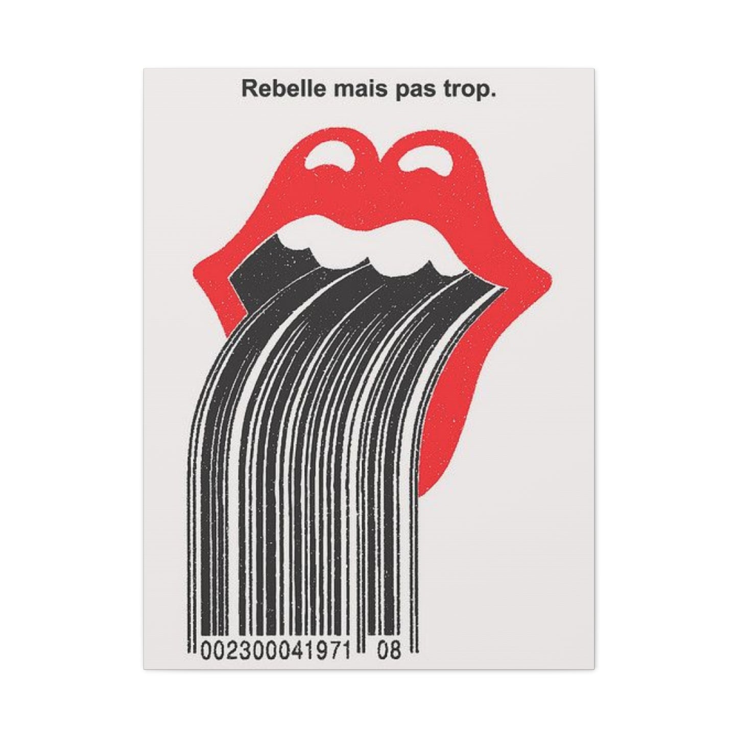 Bar Code Lips Painting Wall Art & Canvas Prints