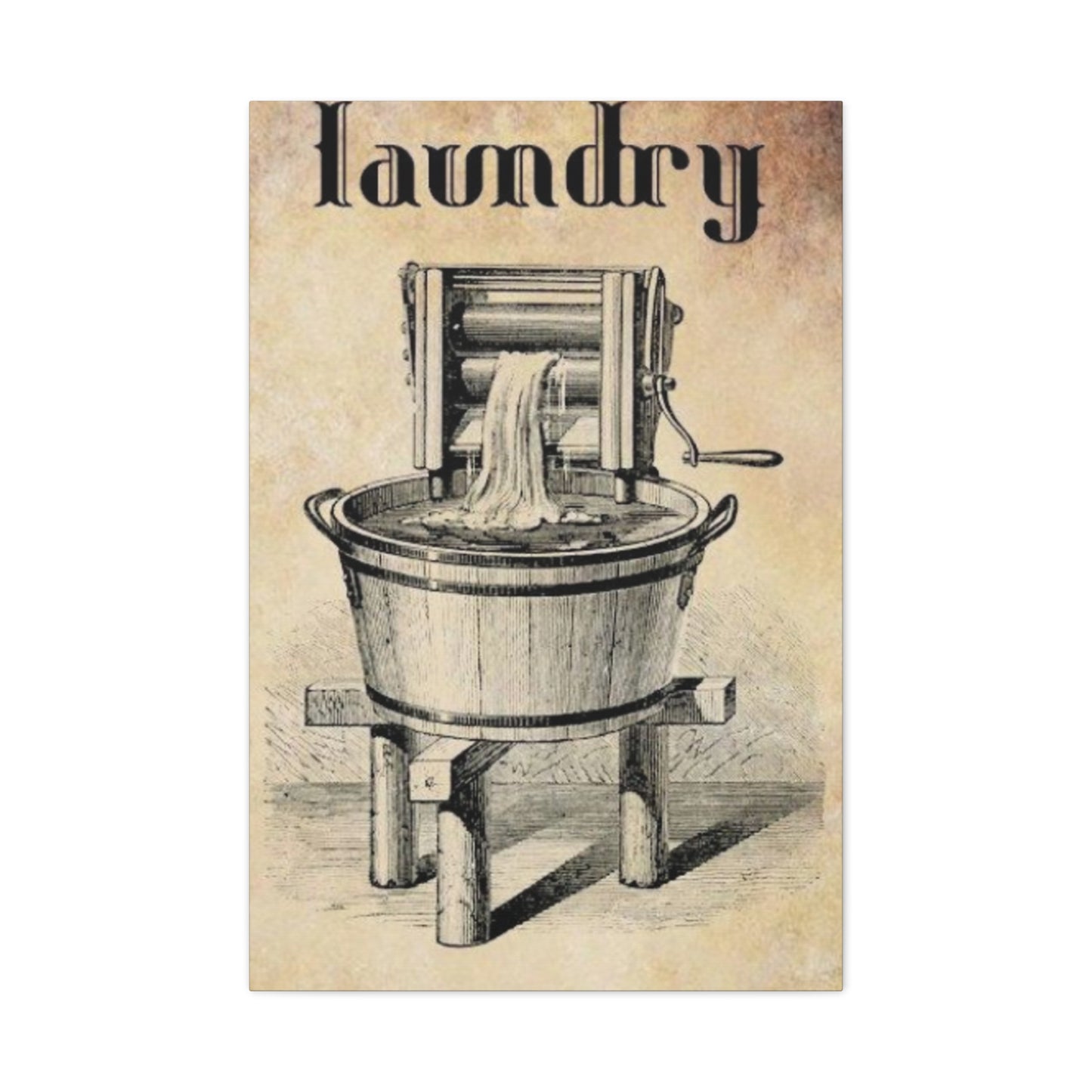 Vintage Washer Poster Laundry Wall Art & Canvas Prints