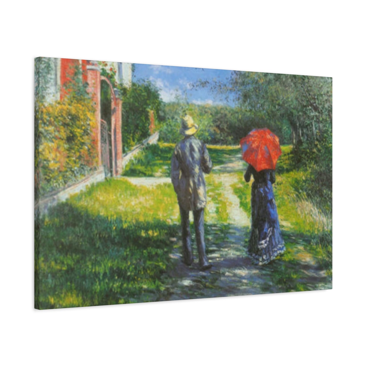 Walking Couple Gustav Painting Wall Art & Canvas Prints