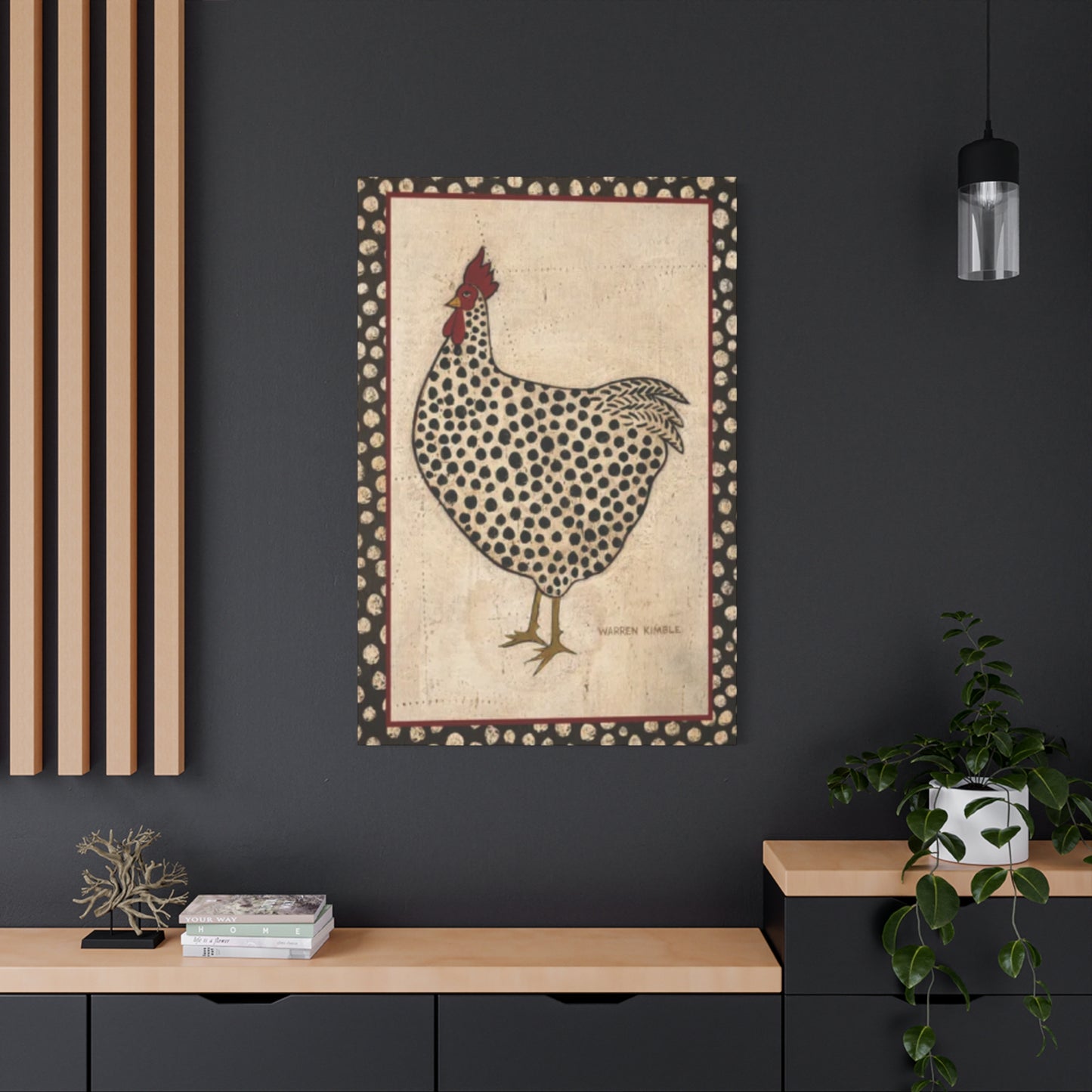 Chicken Drawing Kimble Warren Wall Art & Canvas Prints