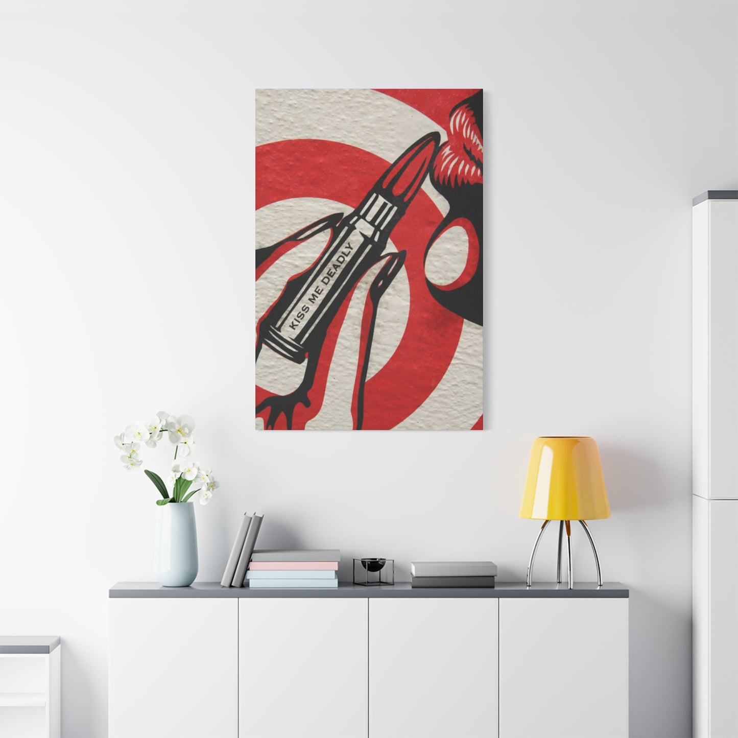 Kiss Me Deadly Lips Wall Art & Canvas Prints