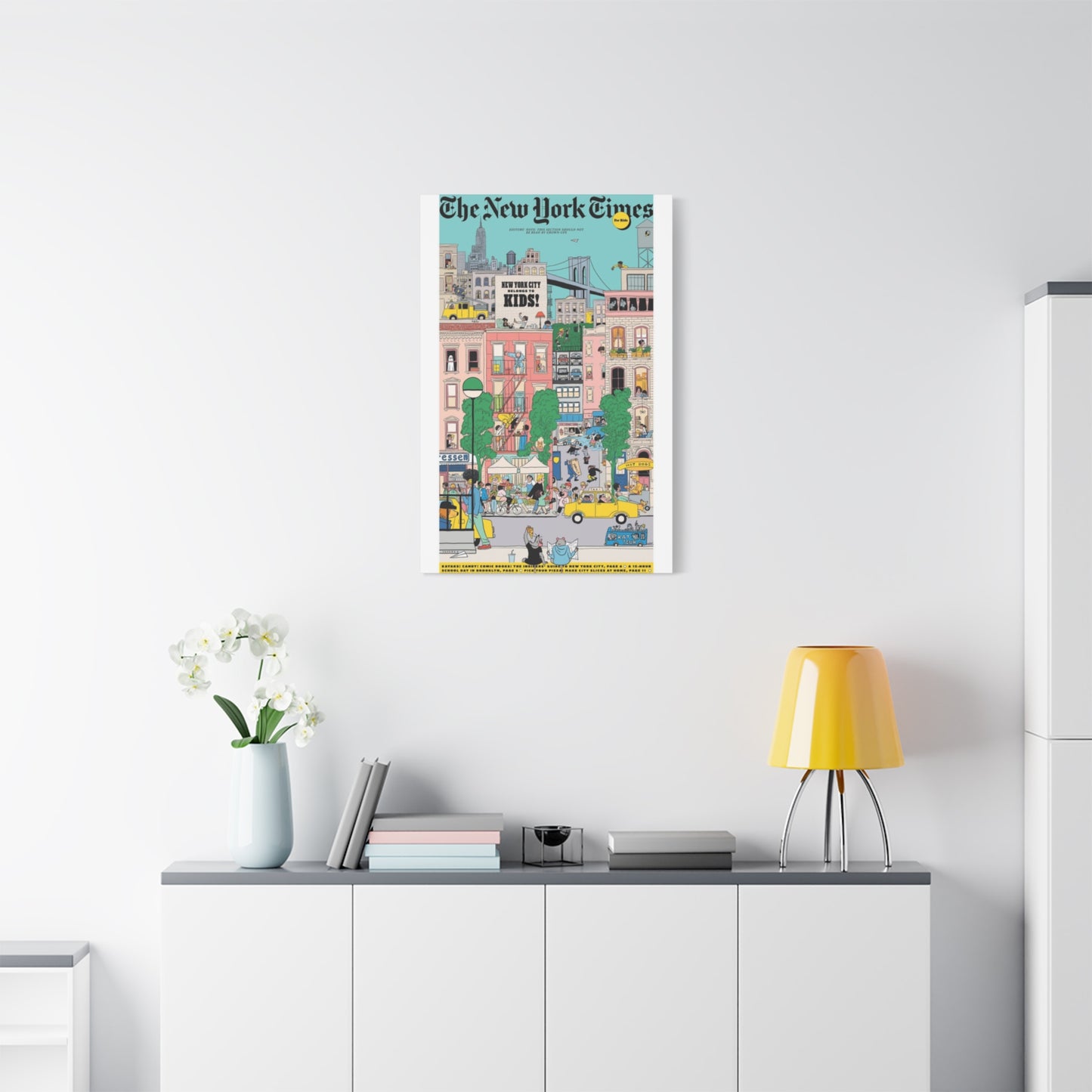 Animation Of New York City Skyline Wall Art & Canvas Prints