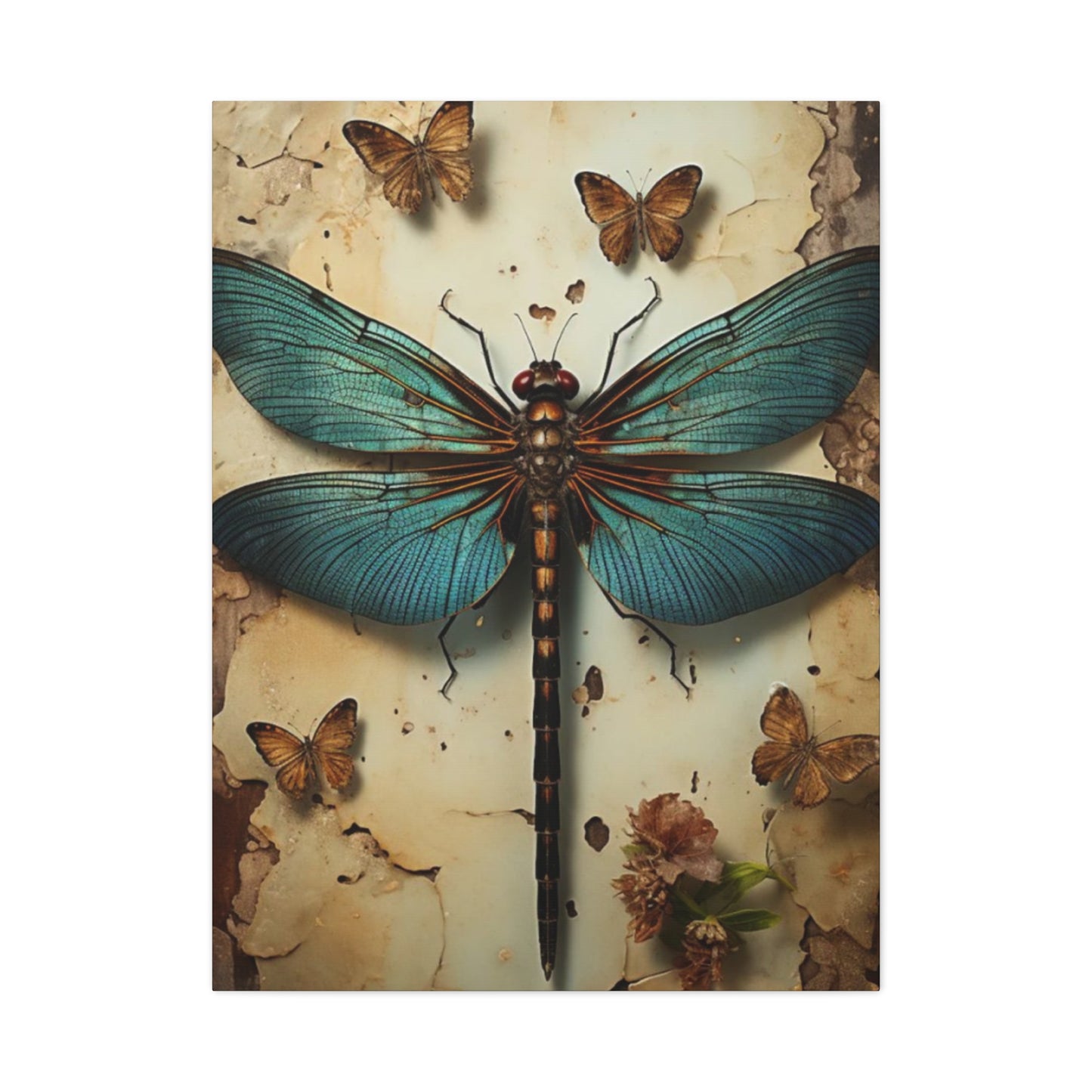 Earthy Dragonfly Wall Art & Canvas Prints