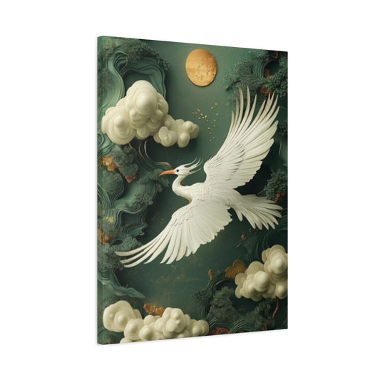 Herons & Moon Drawing Wall Art & Canvas Prints