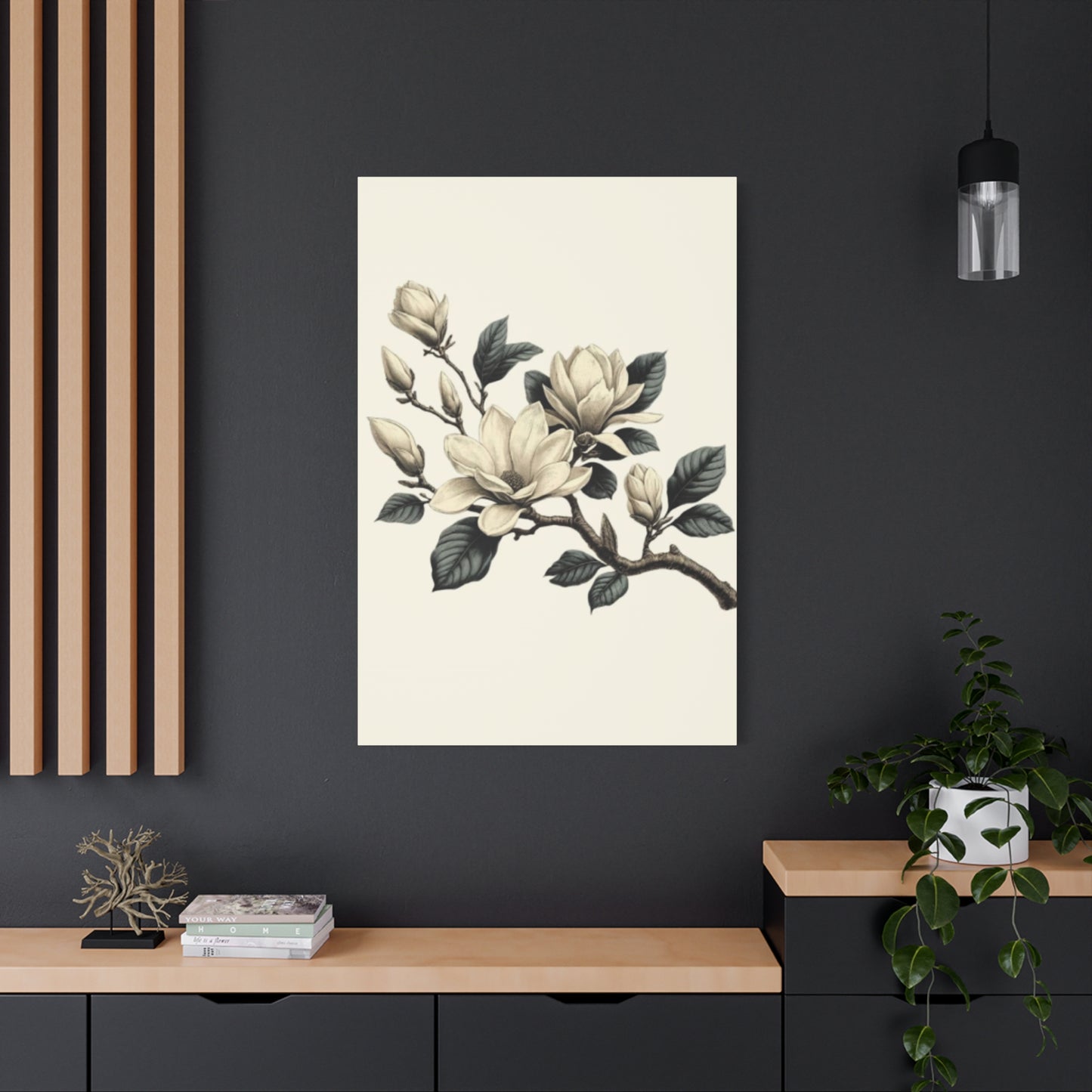 White Magnolia Flower Painting Wall Art & Canvas Prints