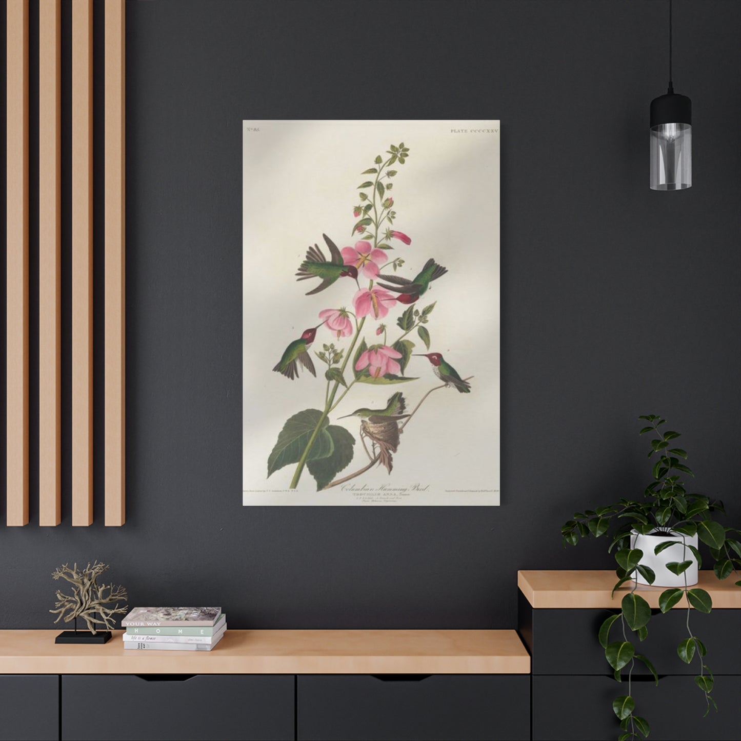 Humming Bird On Flower Painting Wall Art & Canvas Prints