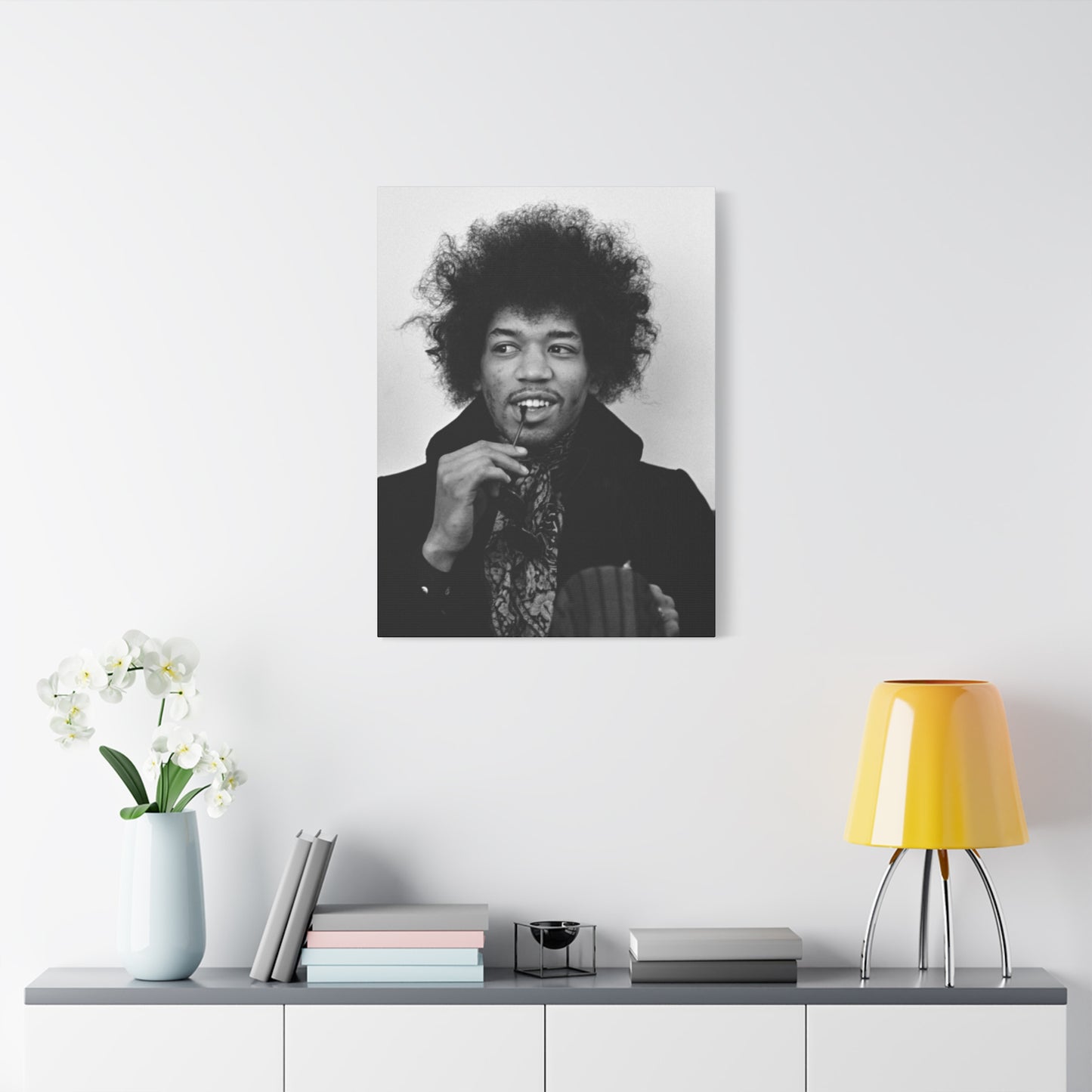 Monochrome Jimi Hendrix Poster Wall Art & Canvas Prints