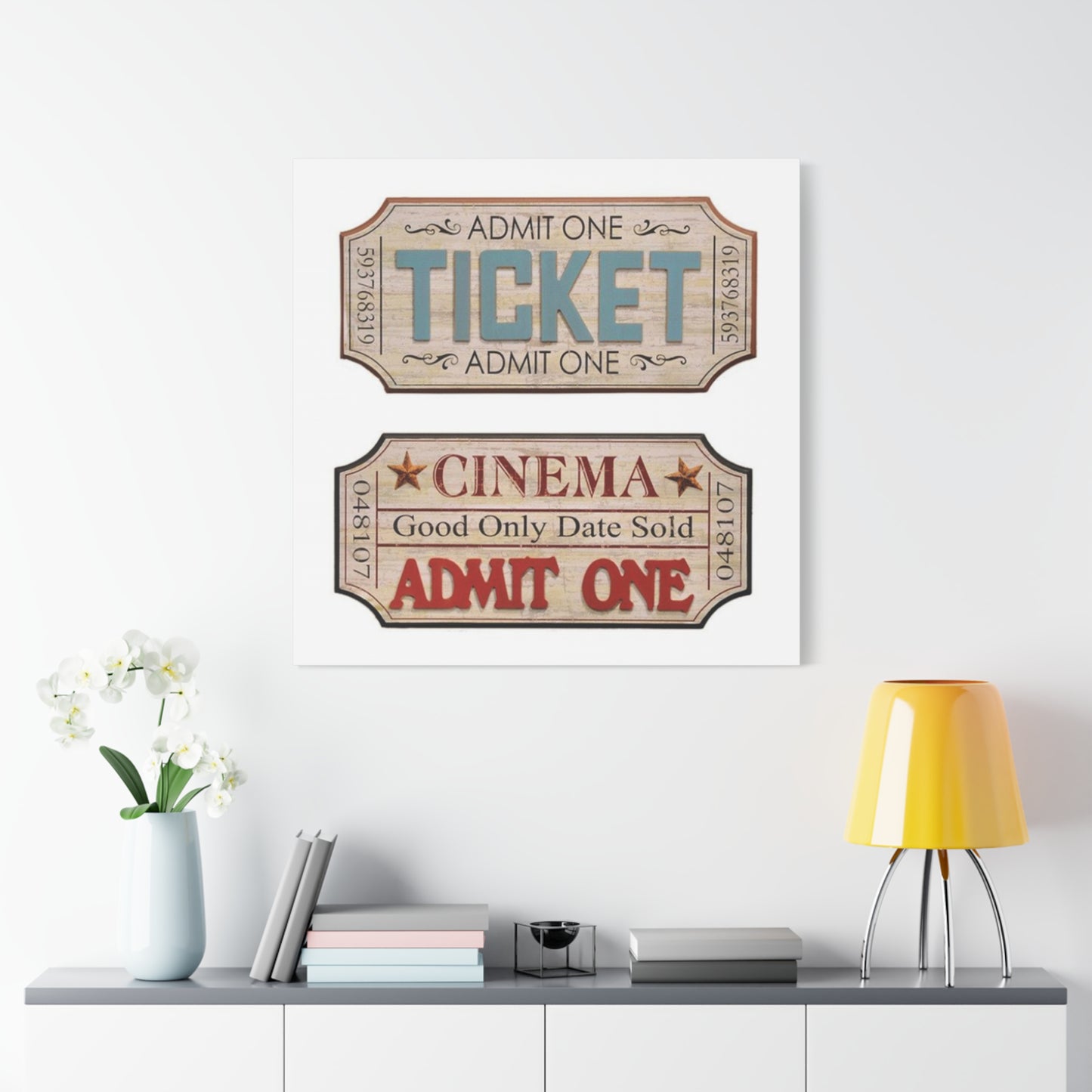 Admit One Cinema Wall Art & Canvas Prints