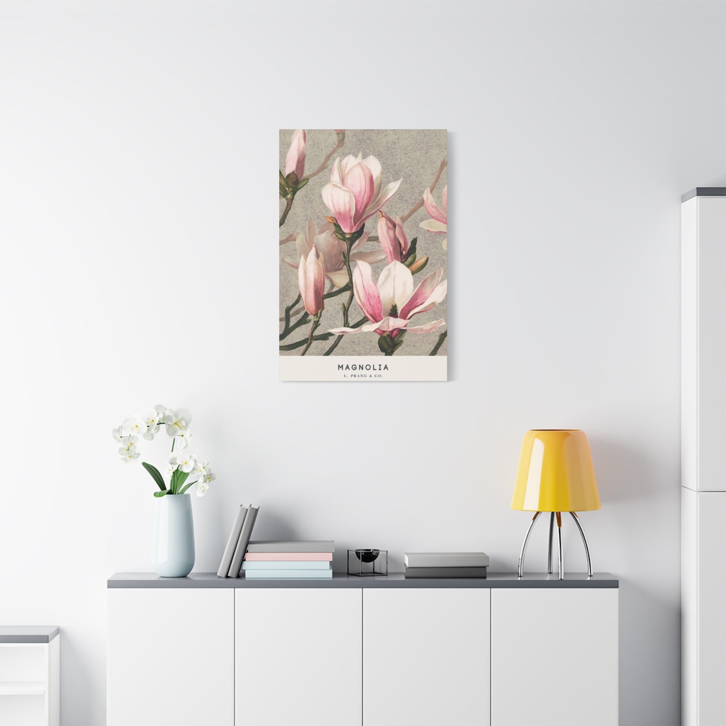 Pink Magnolia Flower Painting Wall Art & Canvas Prints