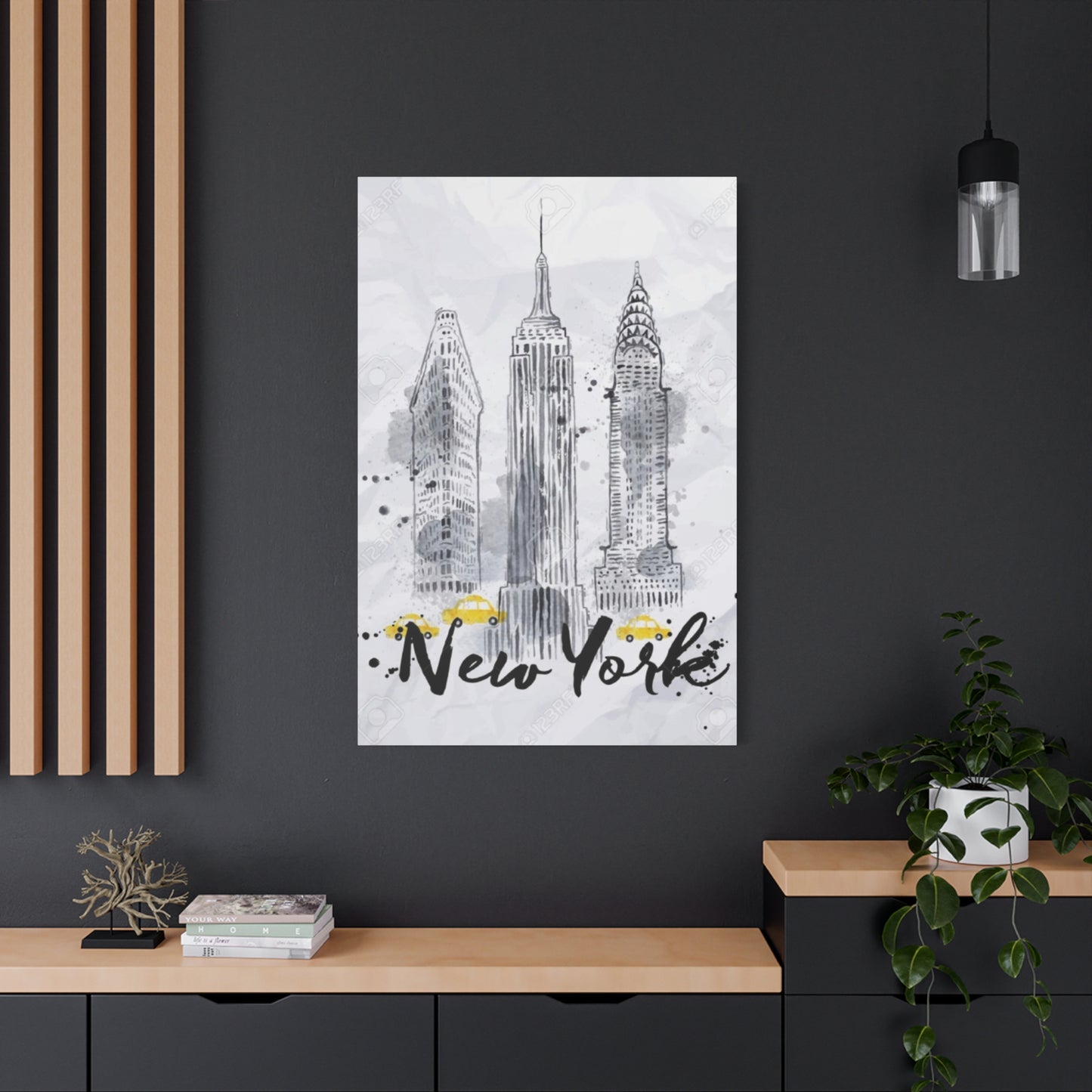 Drawing Of Empire State Building Skyline NYC Skyline Wall Art & Canvas Prints