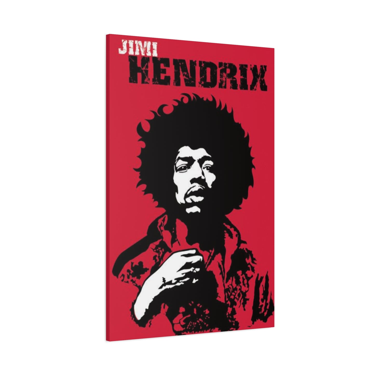 Red Jimi Hendrix Poster Wall Art & Canvas Prints