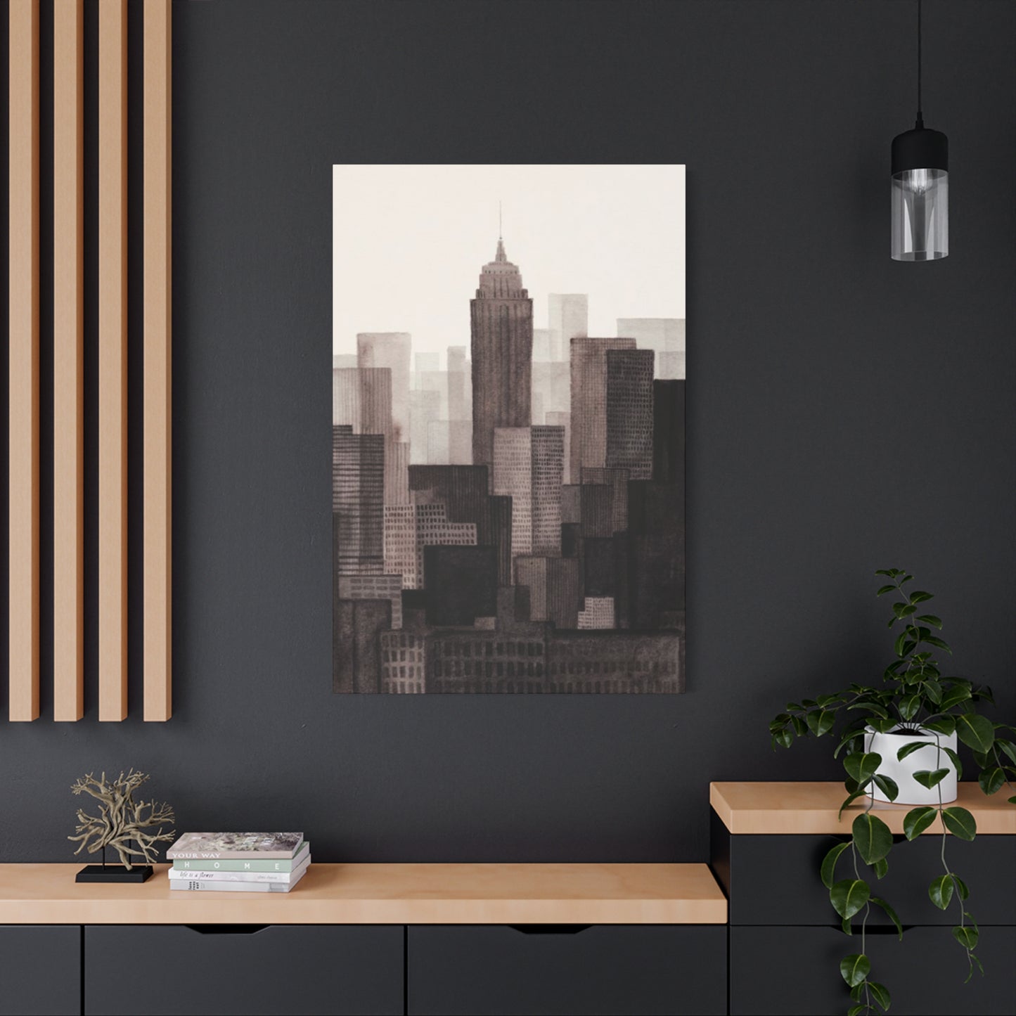 Black & White City Skyline NYC Skyline Wall Art & Canvas Prints