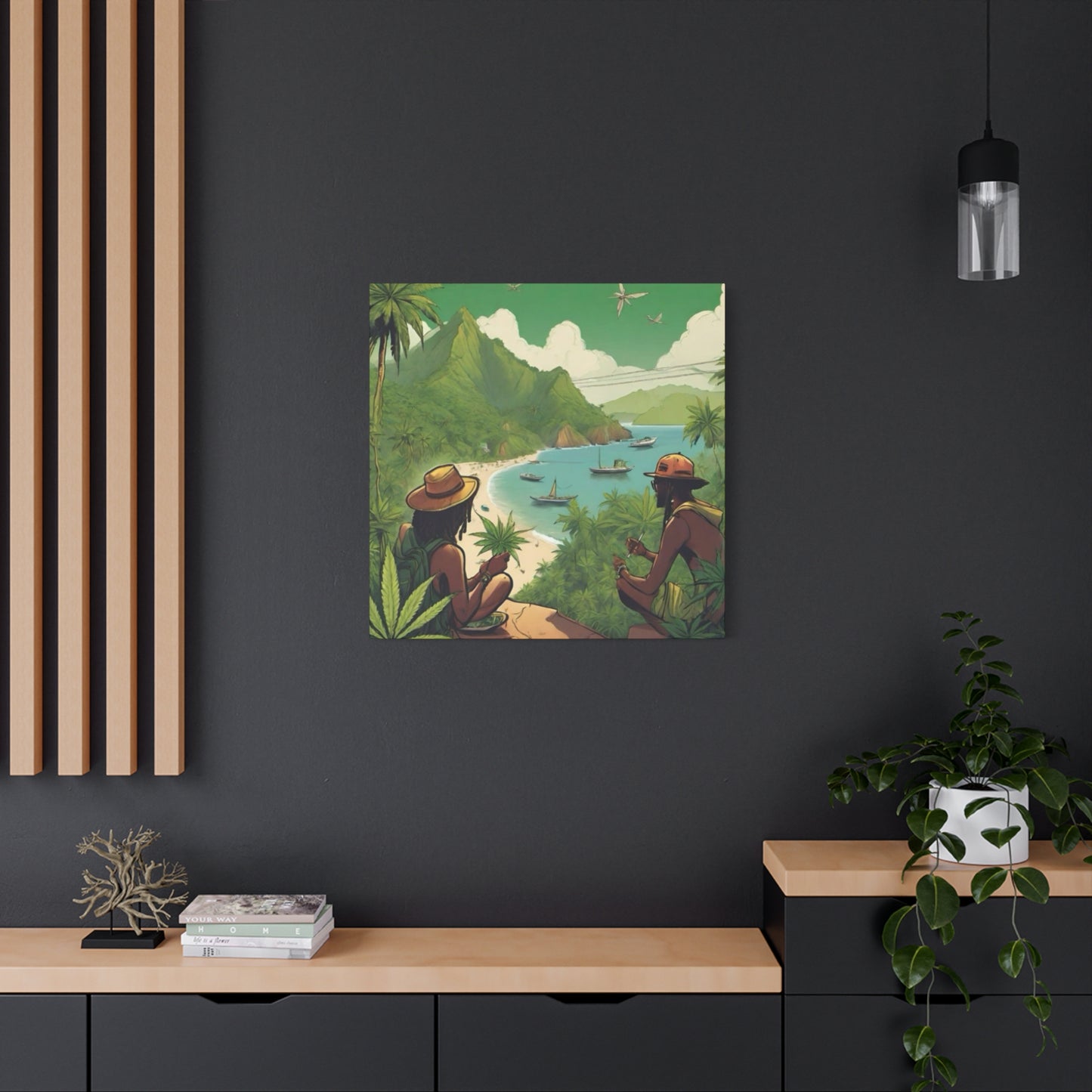 Cannabis Island Marijuana Wall Art & Canvas Prints