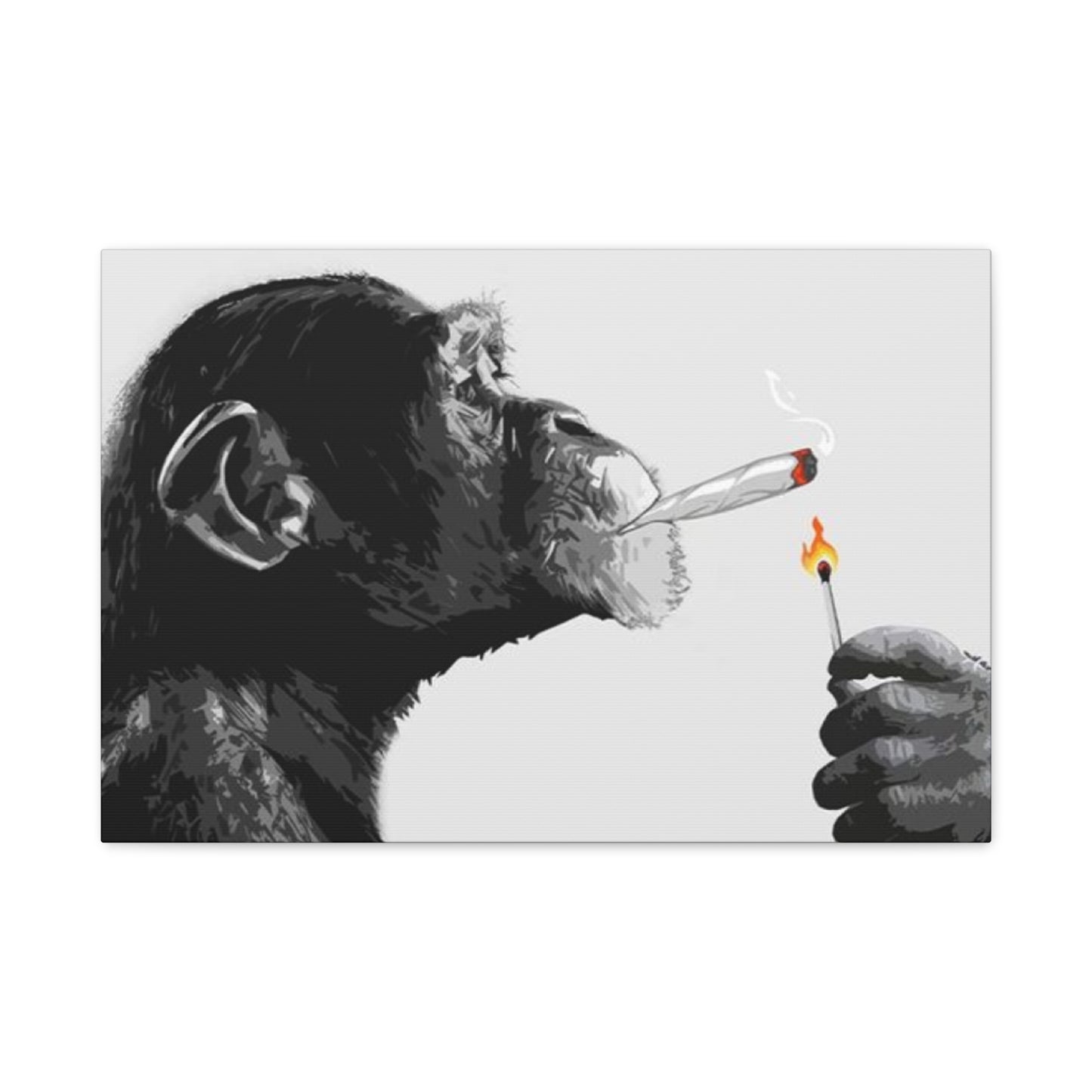 Chimpanzee Smoking Wall Art & Canvas Prints