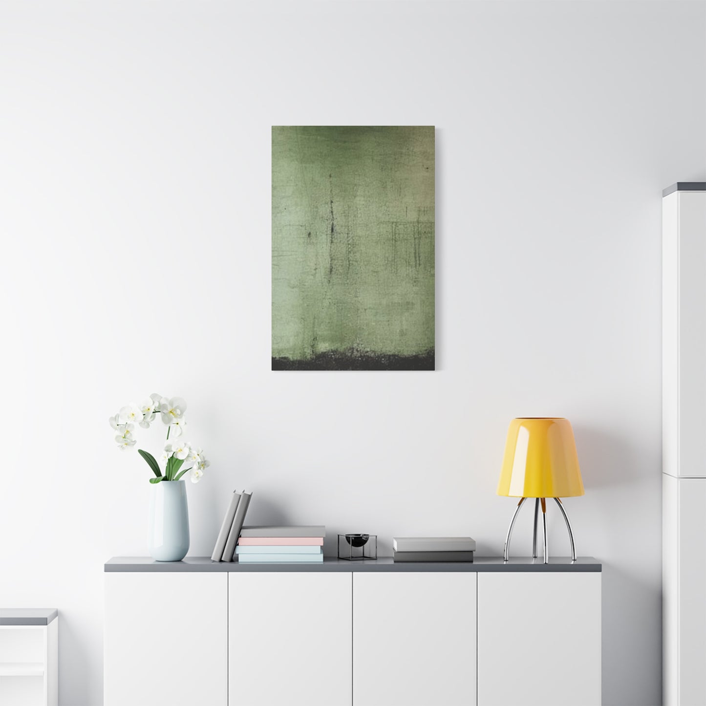 Wall With Olive Green Color Wall Art & Canvas Prints