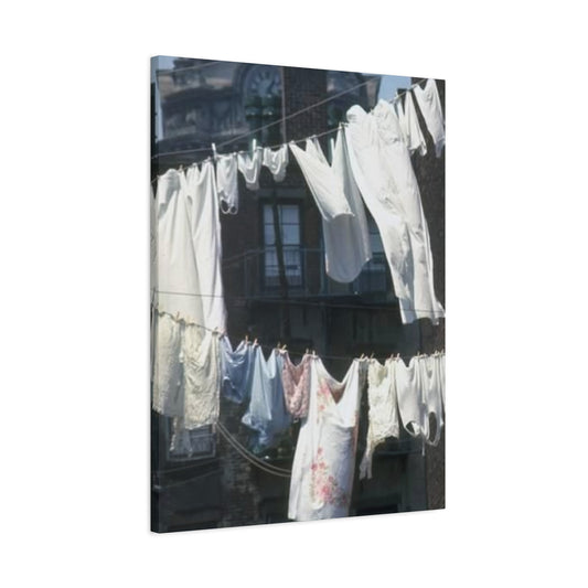 Clothes Drying On Rope Poster Laundry Wall Art & Canvas Prints