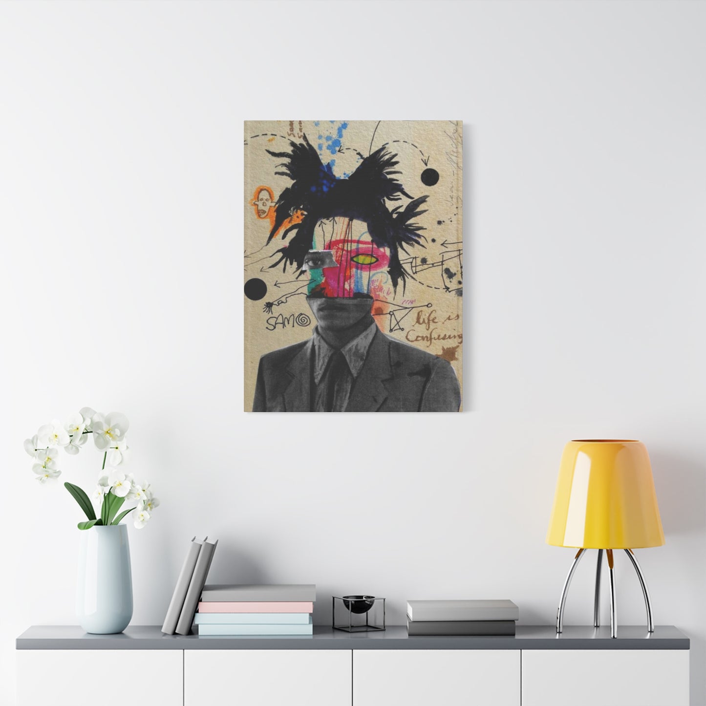 Men Abstract Mixed Media Wall Art & Canvas Prints