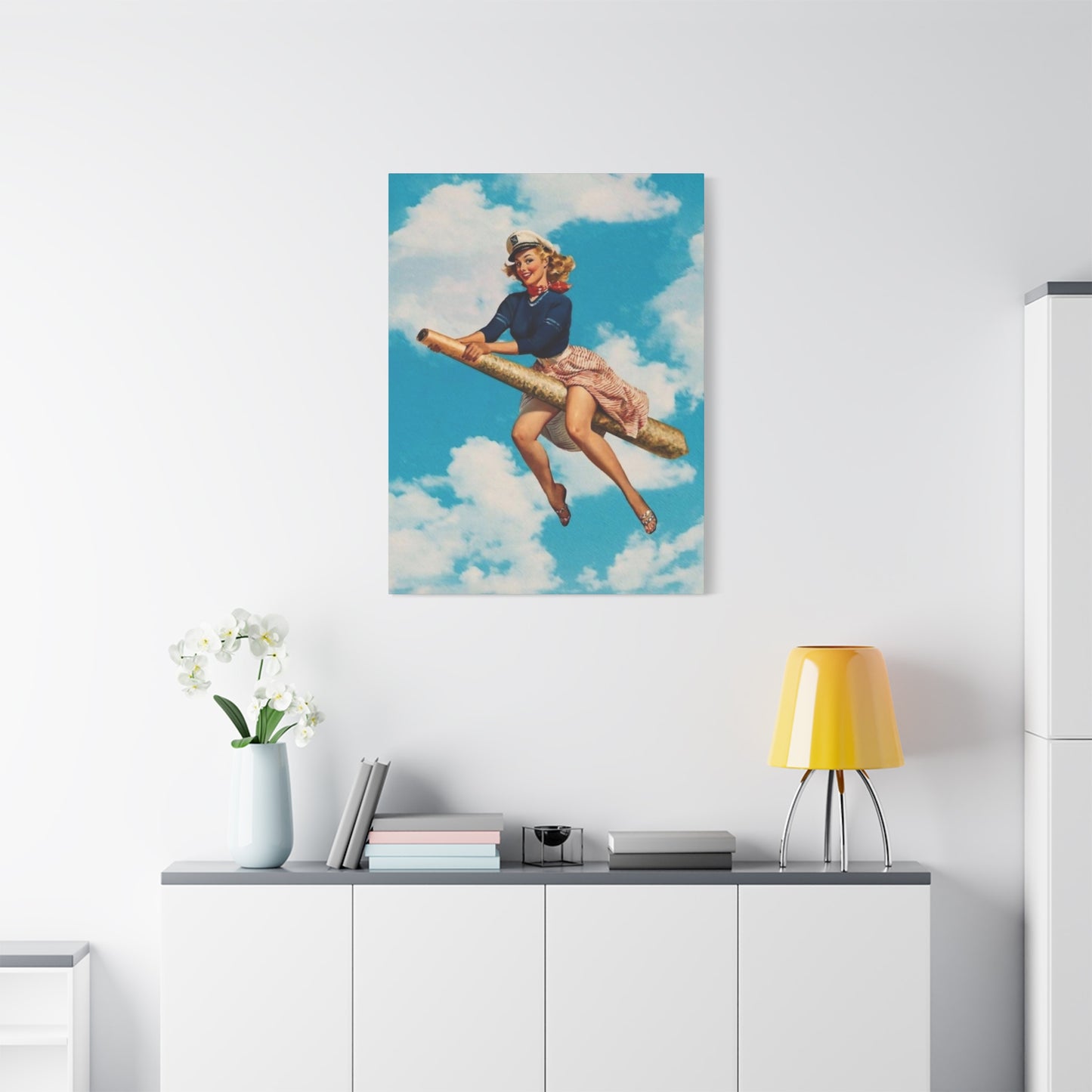 Angel On Joint Marijuana Wall Art & Canvas Prints