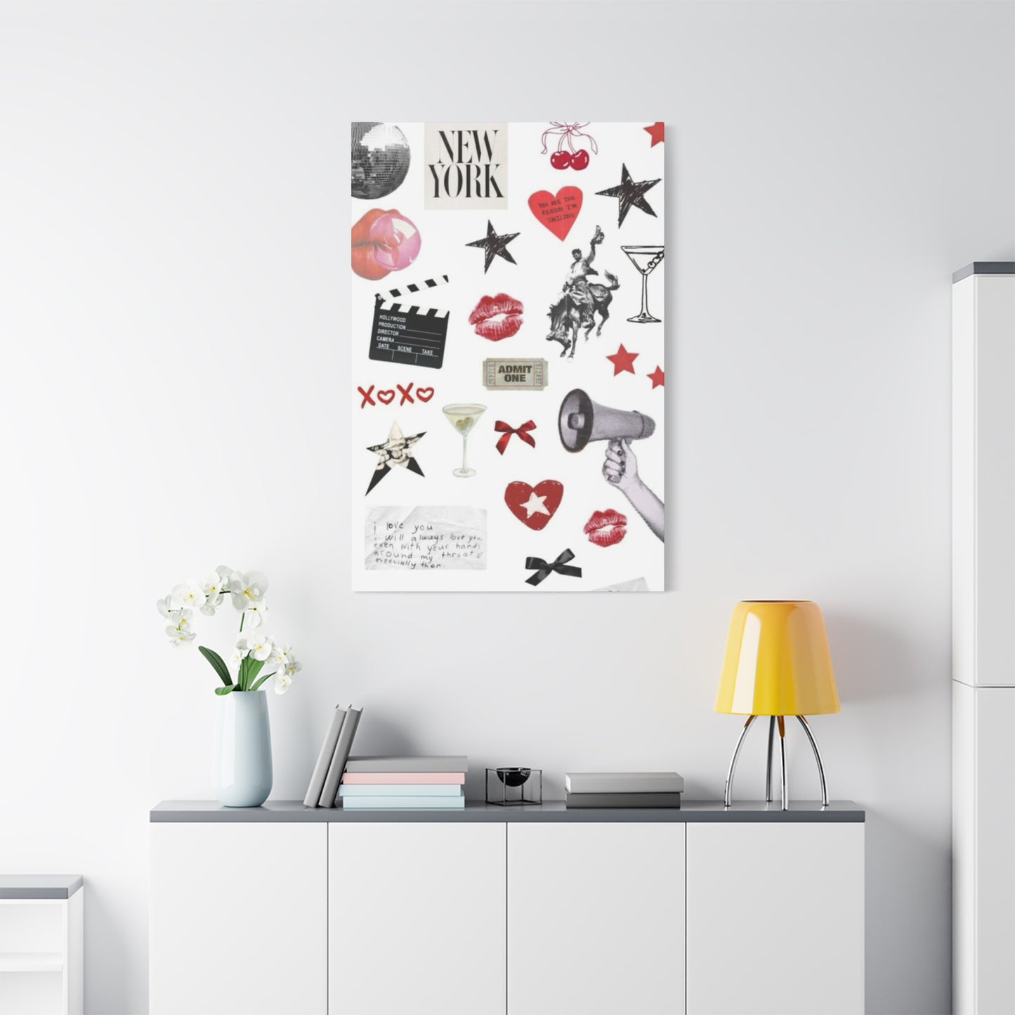 Lips Painting Wall Art & Canvas Prints