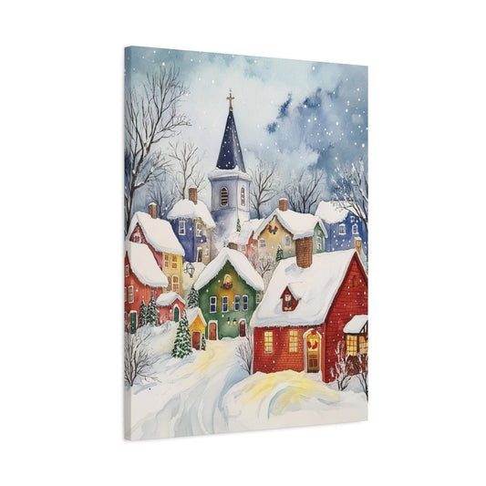 Snowy Town Wall Art & Canvas Prints