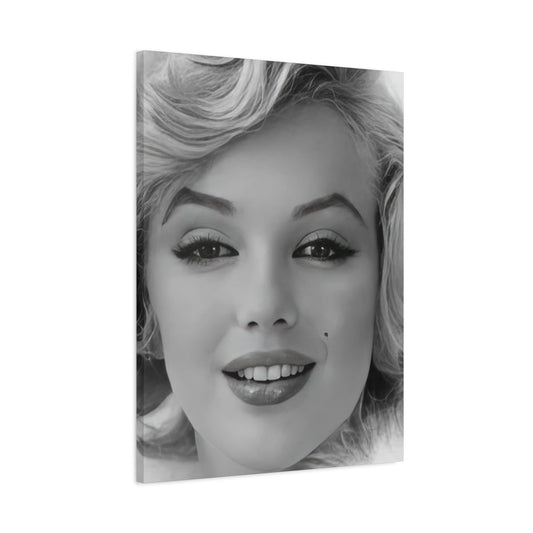 Monochrome Beautiful Face Of Marilyn Monroe Wall Art & Canvas Prints