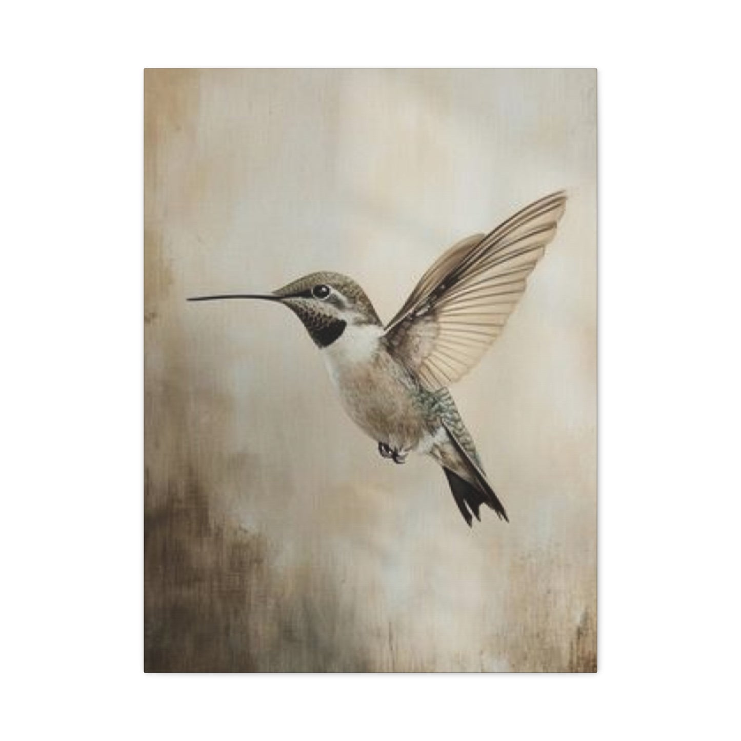 Flying Humming Bird Painting Wall Art & Canvas Prints